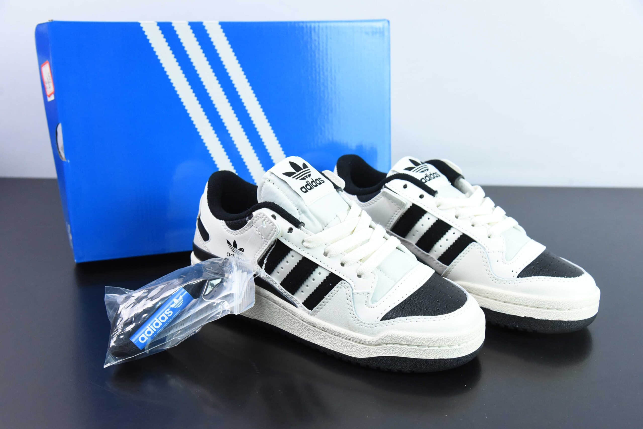 阿迪达斯Adidas Forum 84 Low 阿迪三叶草黑白棕低邦经典魔术贴复古板鞋纯原版本 货号:IG3901