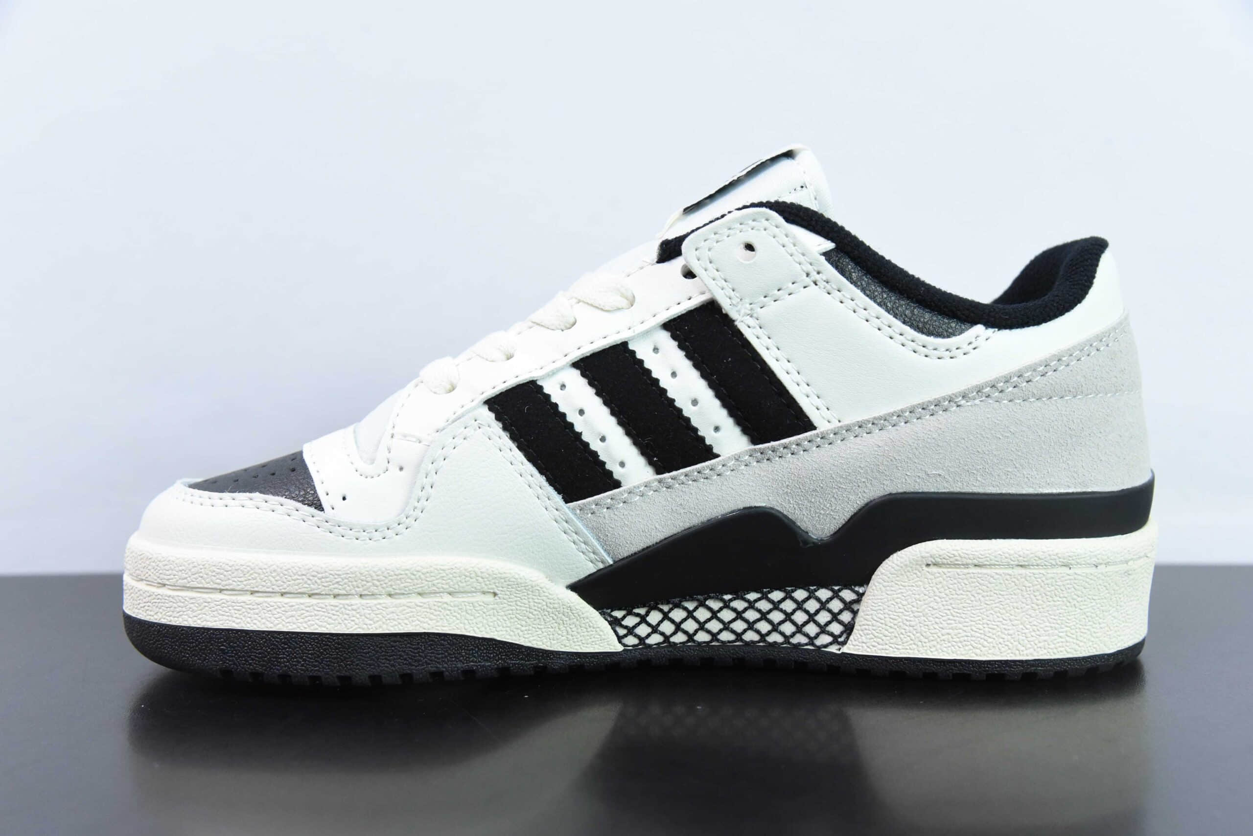 阿迪达斯Adidas Forum 84 Low 阿迪三叶草黑白棕低邦经典魔术贴复古板鞋纯原版本 货号:IG3901