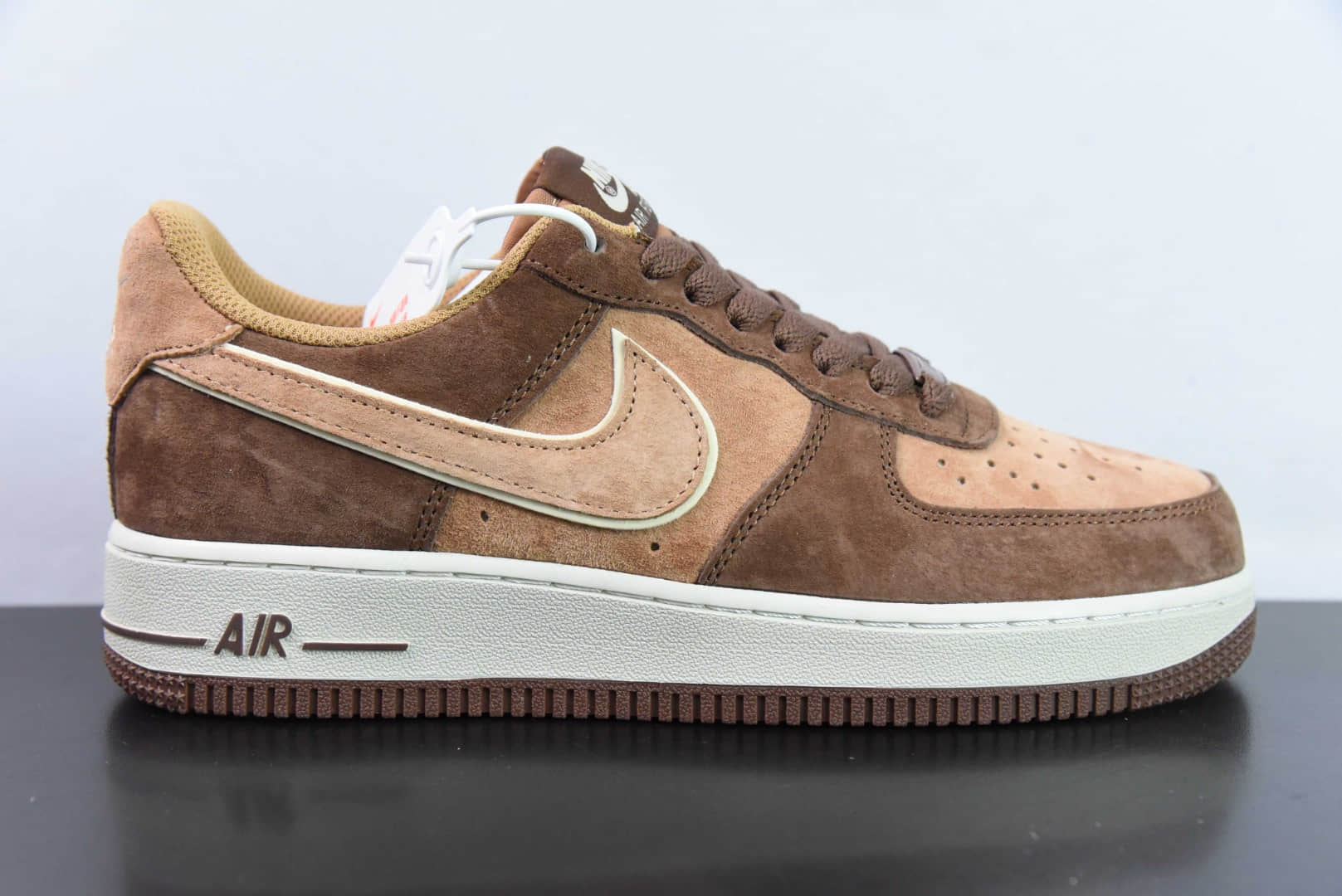耐克Nike Air Force 1 AF1棕色麂皮空军一号低帮休闲板鞋纯原版本 货号:XT7138-106