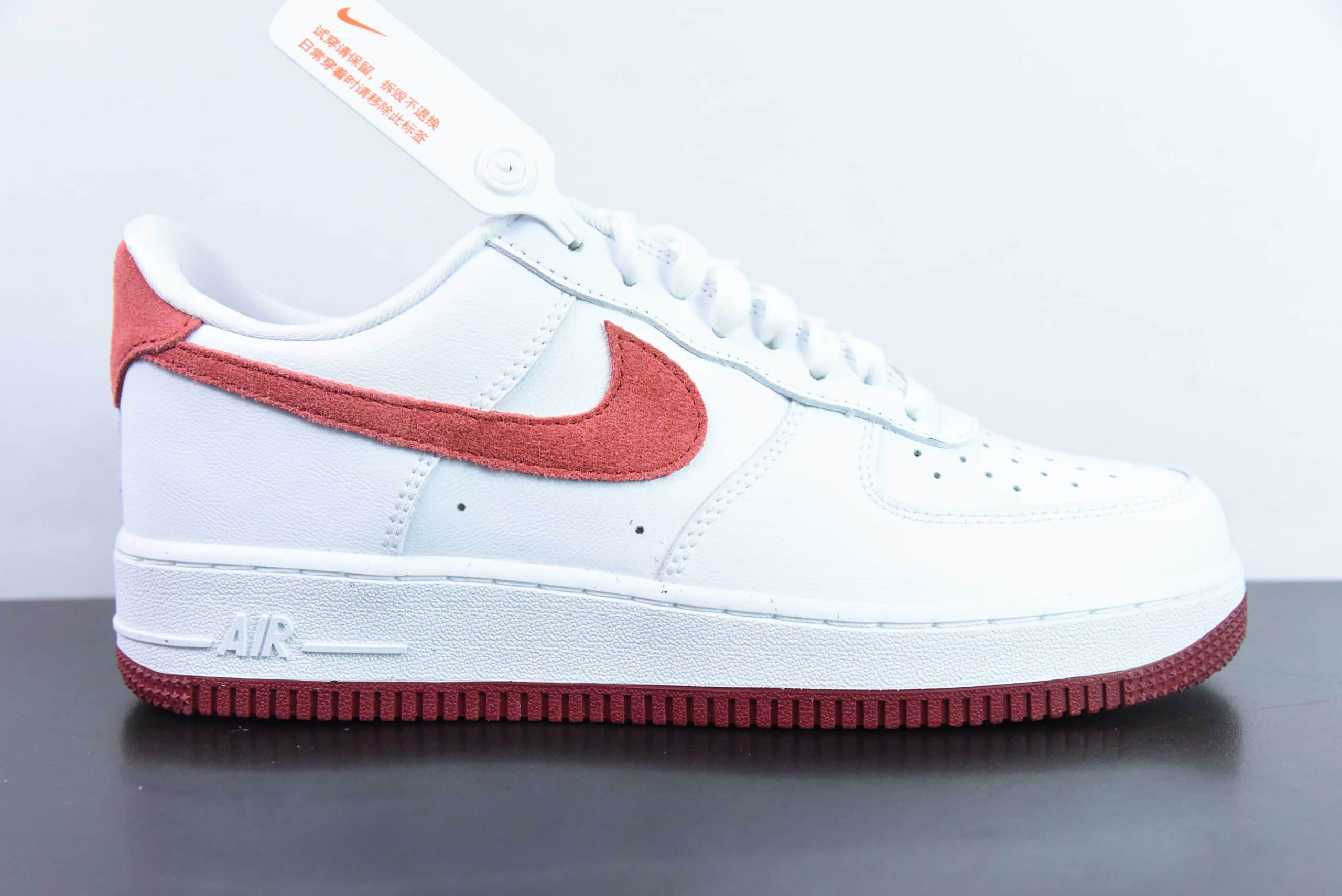 耐克Nike Air Force 1 Low 07 白红翻毛勾空军一号低帮休闲板鞋纯原版本 货号:FQ7626-100