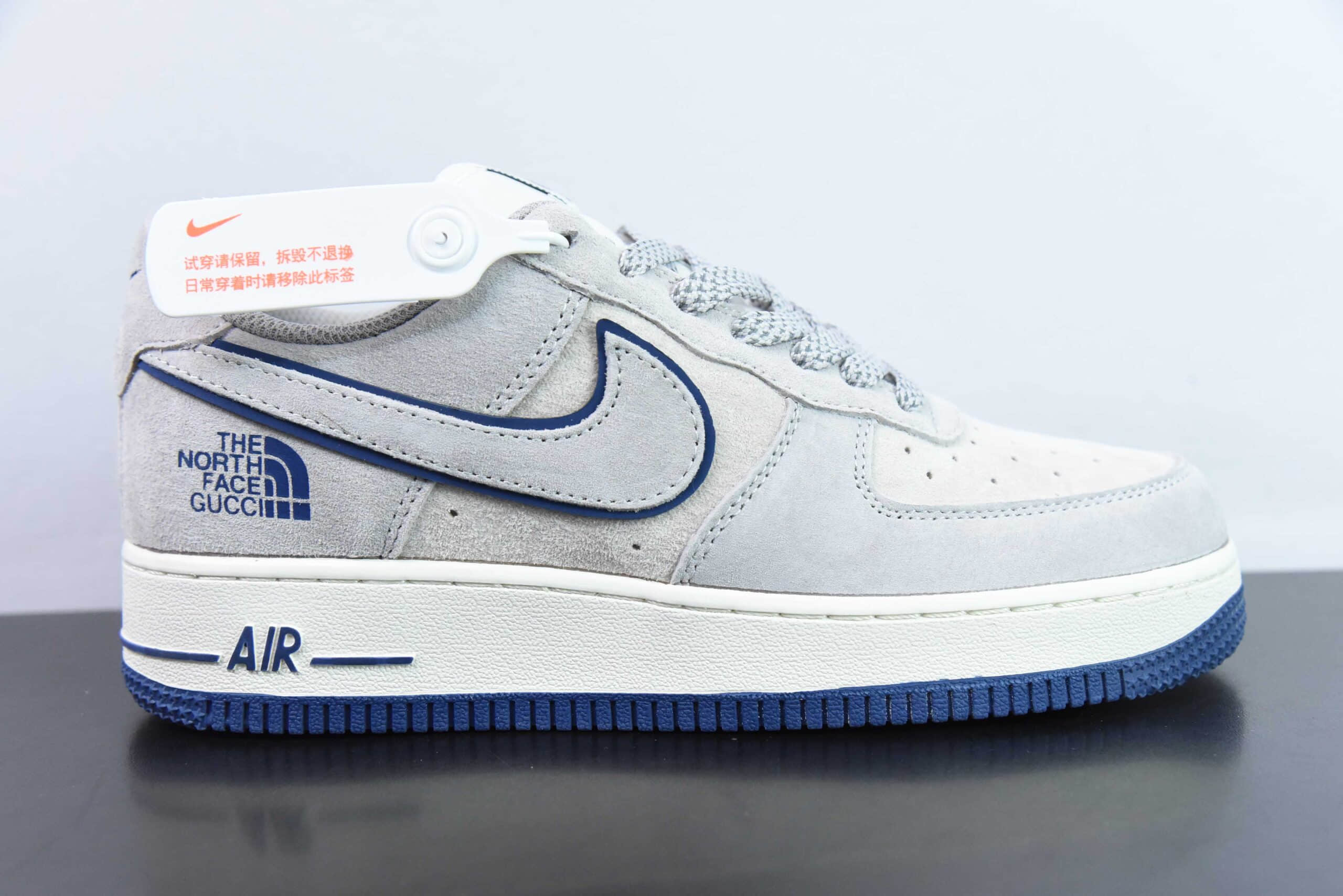 耐克NIke Air Force 1 '07 Low 北面联名米灰蓝猪八空军一号低帮休闲板鞋纯原版本 货号:HD9999-001