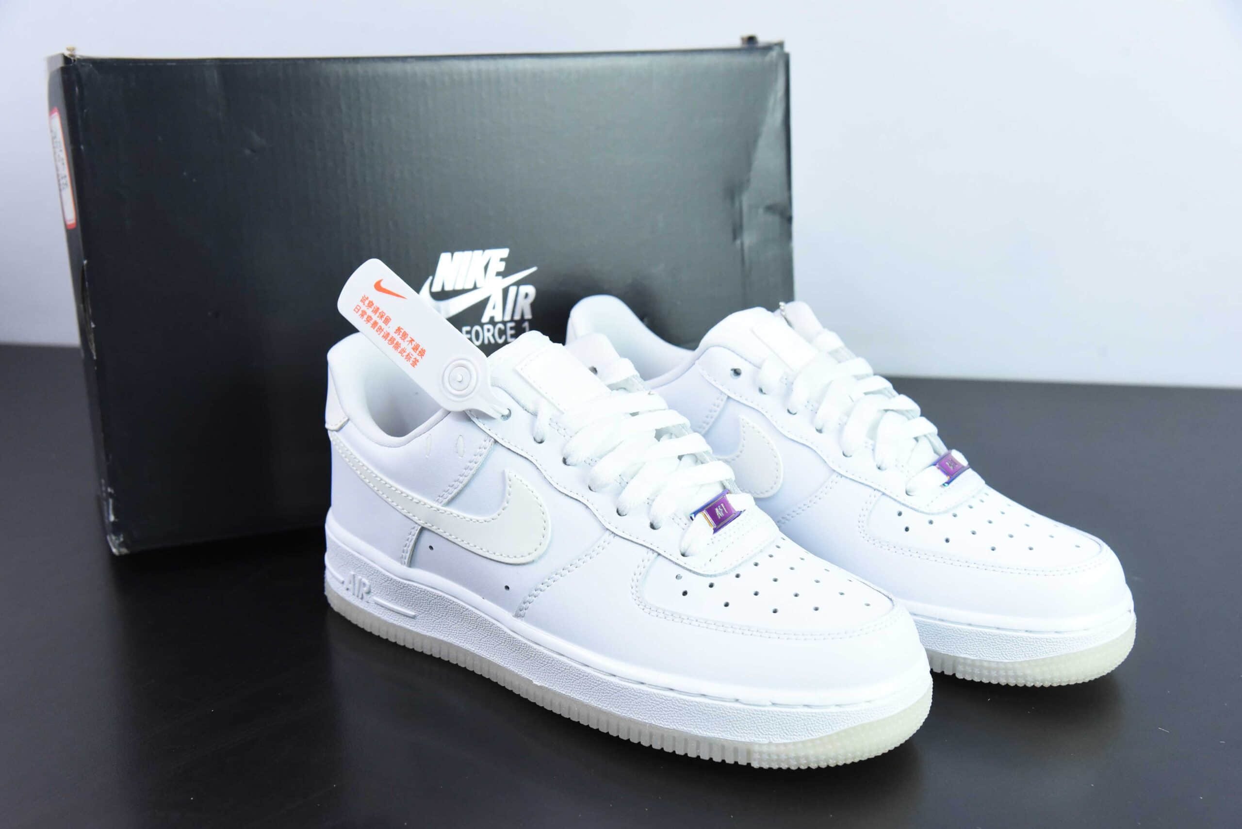 耐克Nike Air Force 1'07 Low 紫光变色开口笑空军一号低帮休闲板鞋纯原版本 货号:FZ5531-111
