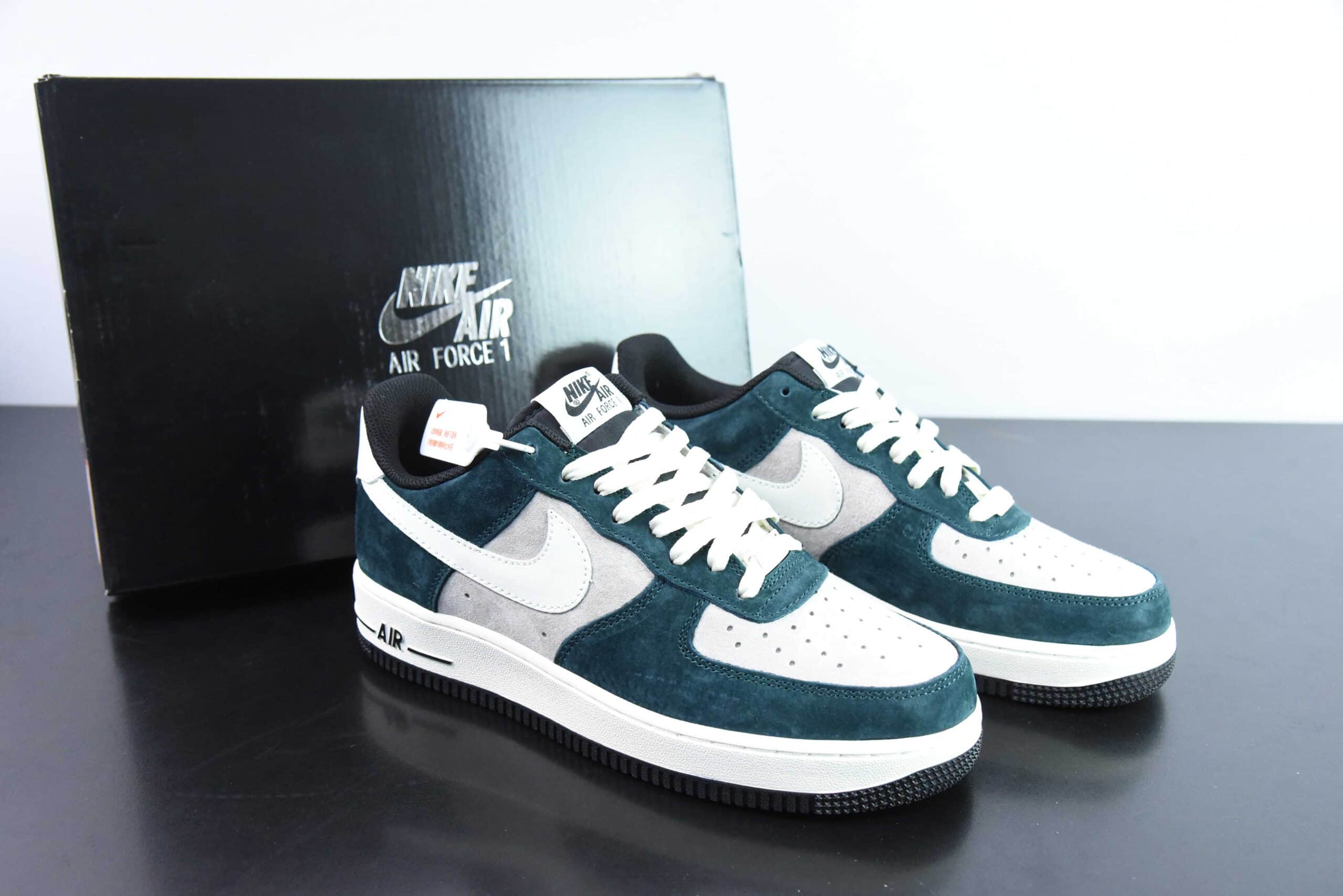 耐克Nike Air Force 1 Low 07 灰绿麂皮空军一号低帮休闲板鞋纯原版本 货号:NT9955-318