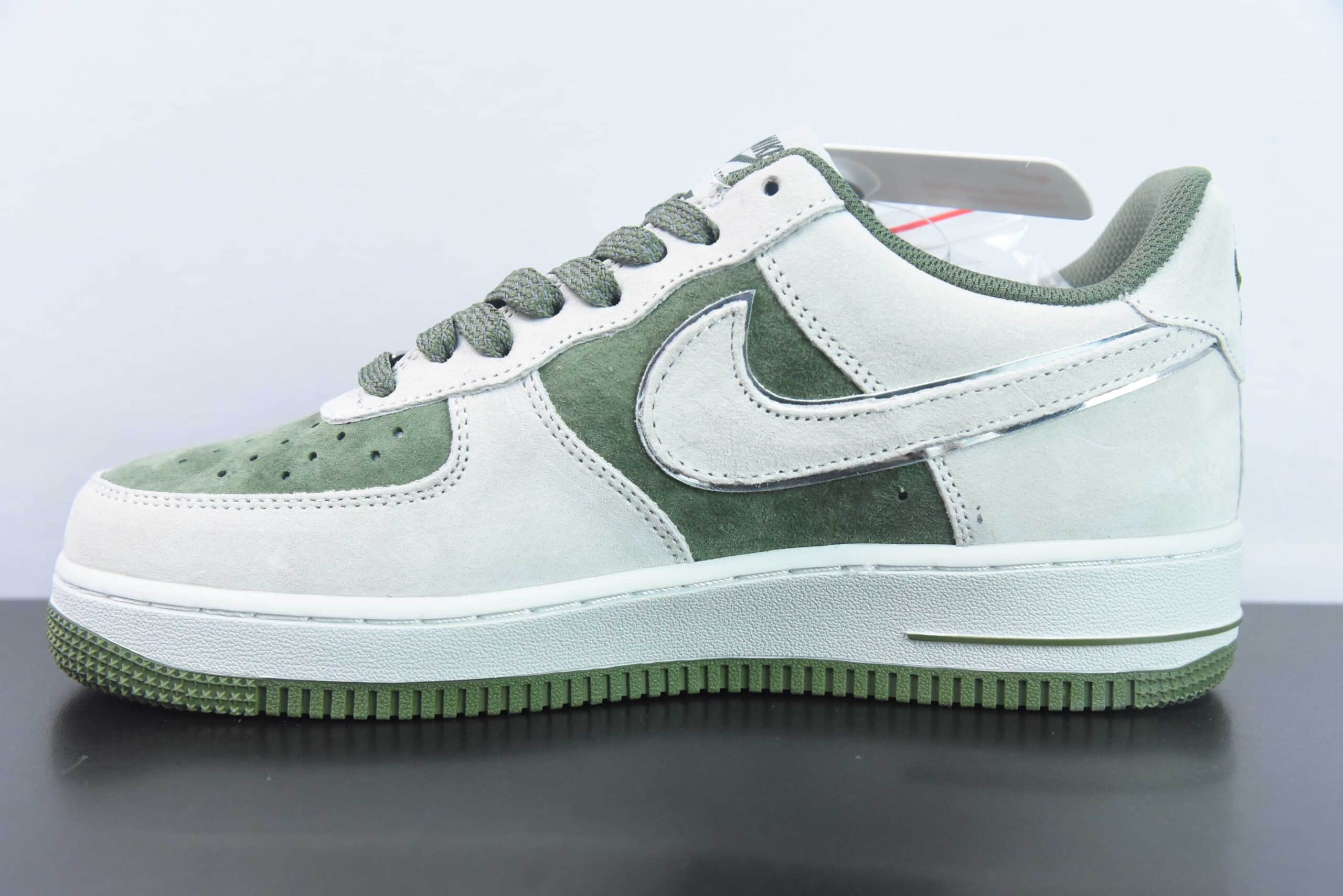耐克Nike Air Force 1 AF1浅灰绿 SUP联名印花空军一号低帮休闲板鞋纯原版本 货号:ME2392-106