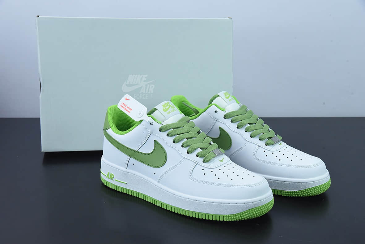 耐克Nike Air Force 1'07 Low 柠檬白绿空军一号低帮休闲板鞋纯原版本 货号:DH7561-105