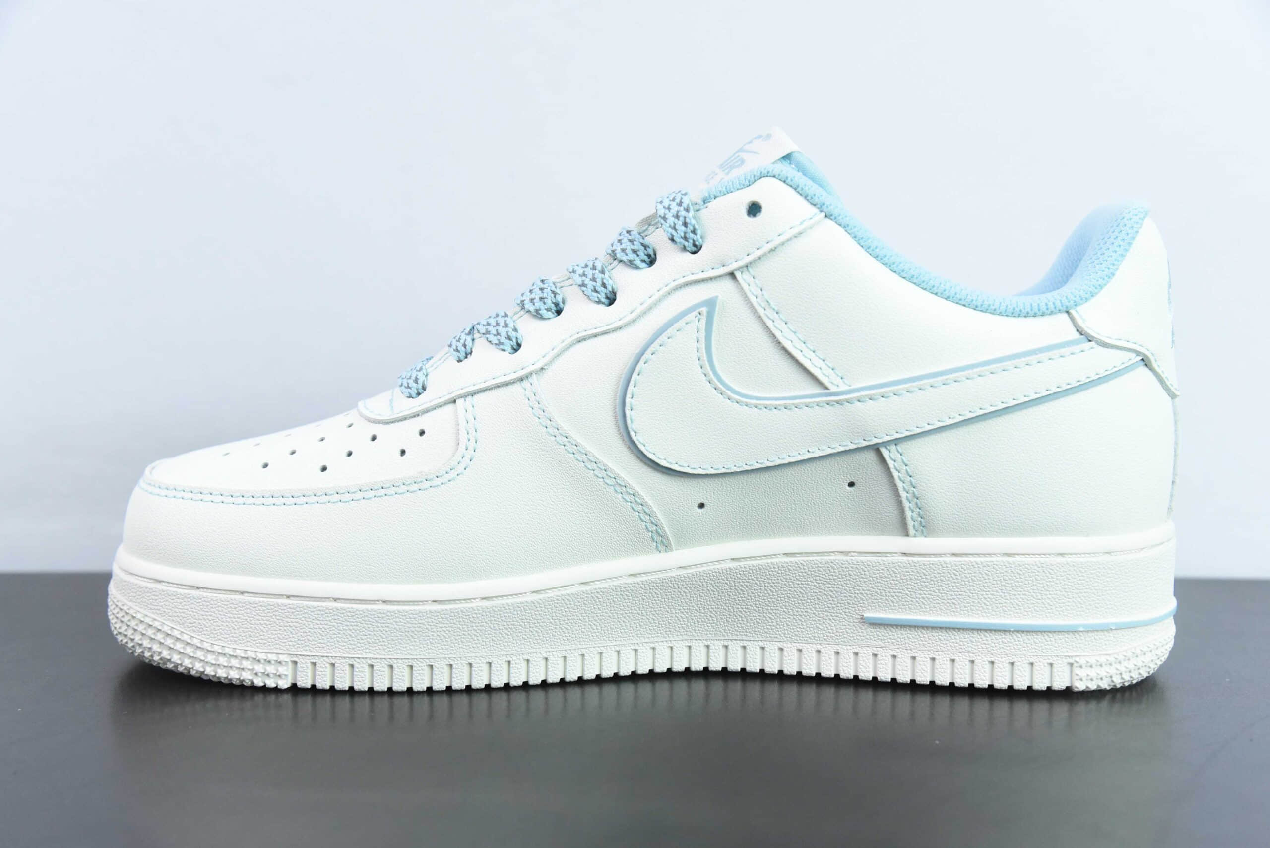 耐克Nike Air Force 1 Low '07缝线满天星冰蓝空军一号低帮休闲板鞋纯原版本 货号:TB5636-122