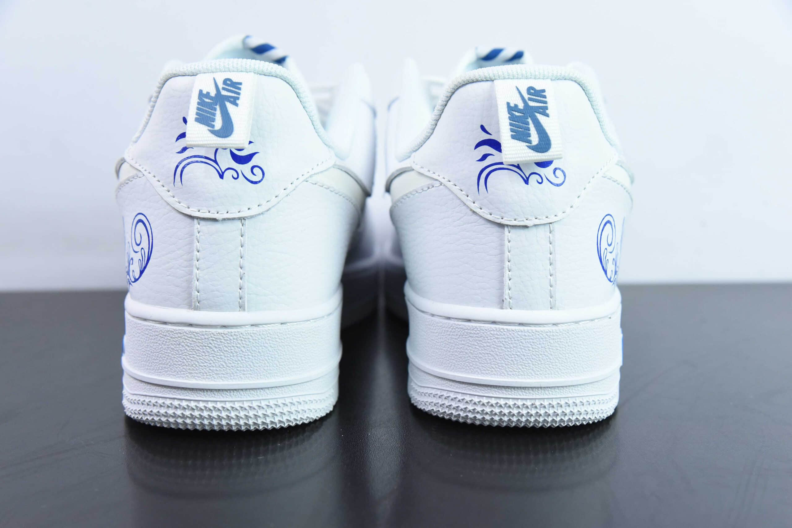 耐克Nike Air Force 1 AF1 白蓝青花瓷印花刺绣空军一号低帮休闲板鞋纯原版本 货号:FB8971-100