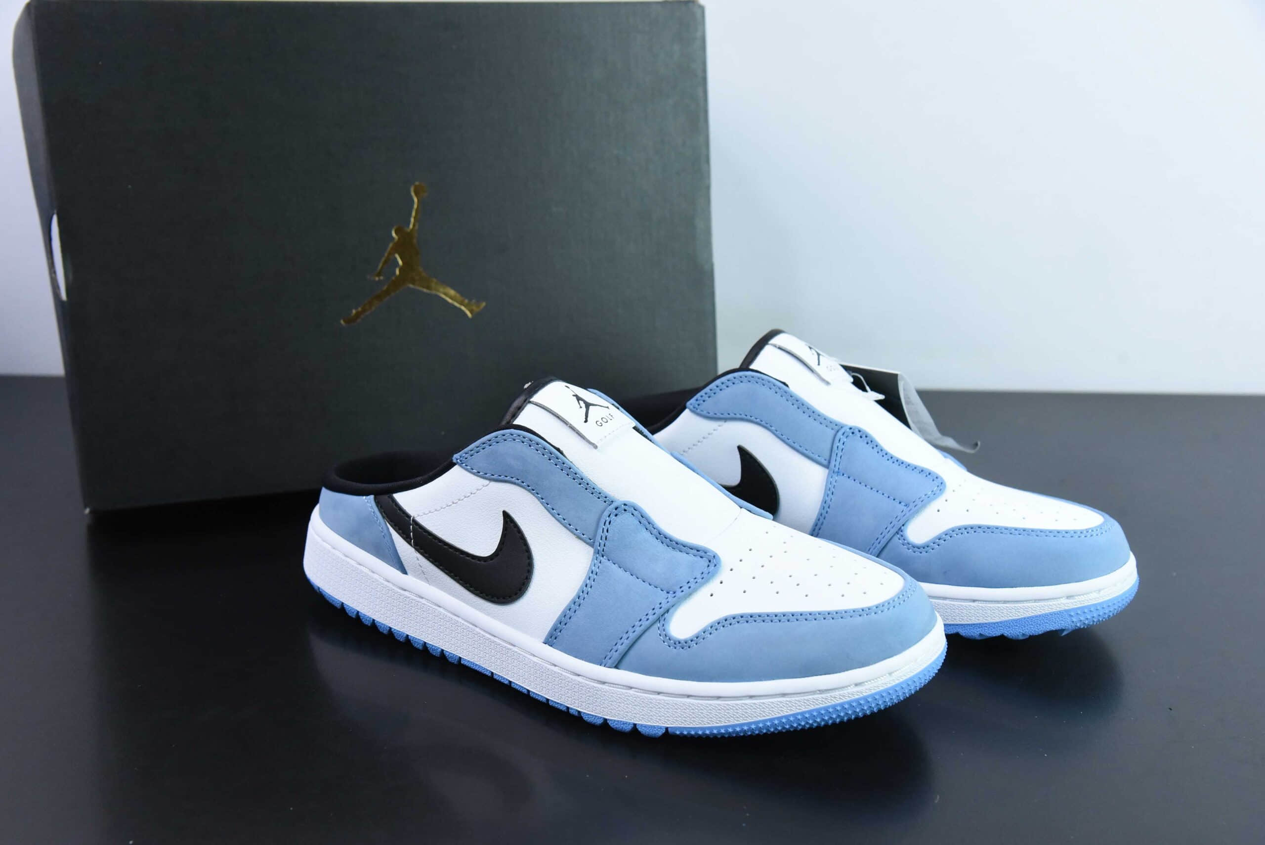 乔丹Air Jordan 1 Mule Golf University Blue AJ1北卡蓝高尔夫一脚蹬低帮休闲板鞋纯原版本 货号:FJ1214-400