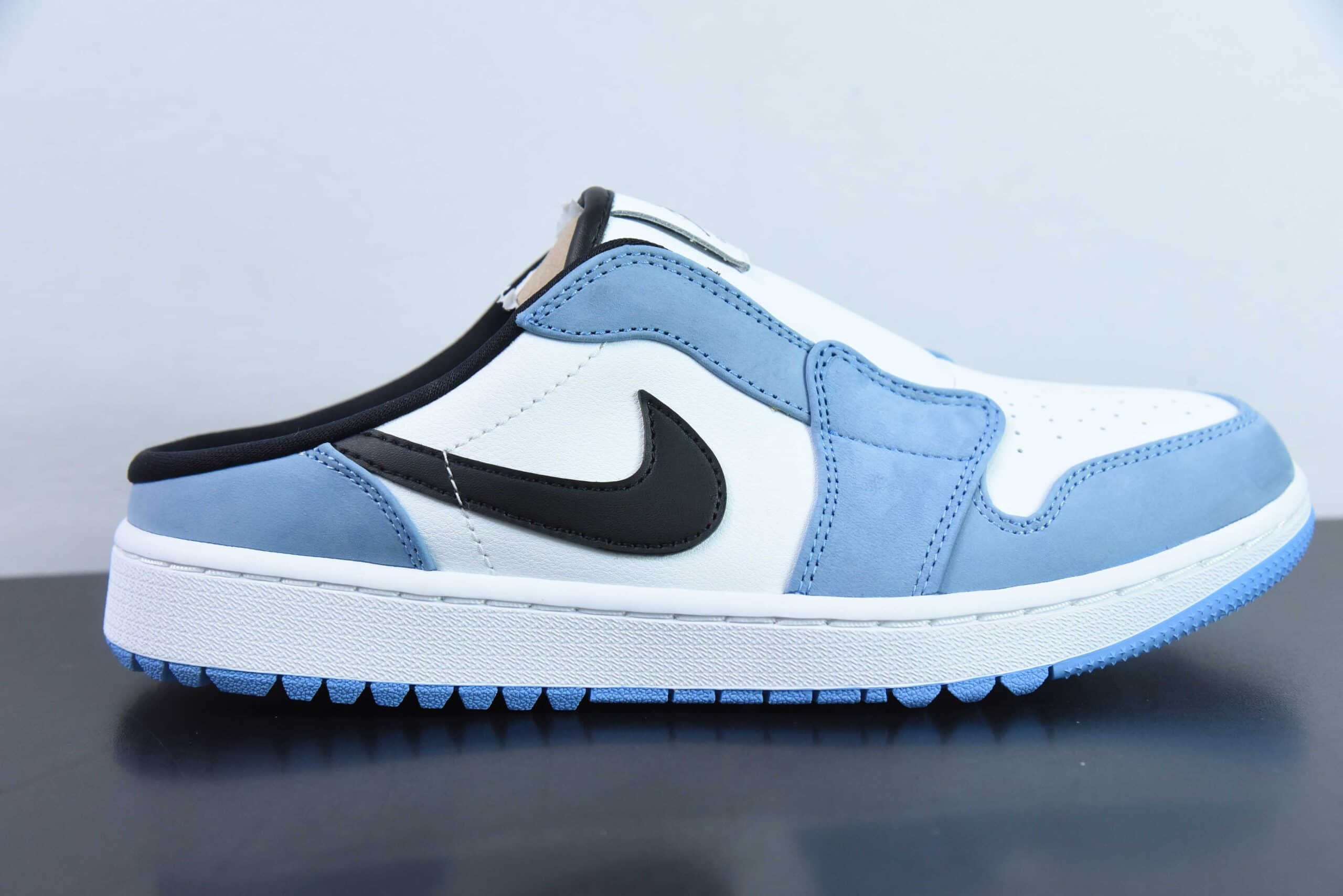 乔丹Air Jordan 1 Mule Golf University Blue AJ1北卡蓝高尔夫一脚蹬低帮休闲板鞋纯原版本 货号:FJ1214-400