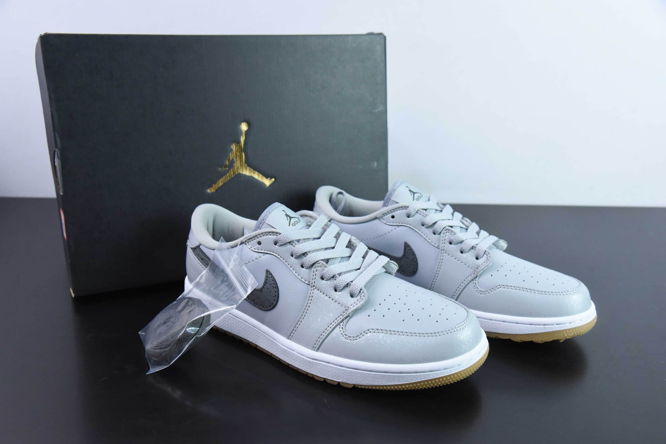 乔丹Air Jordan 1 Low GolfGolf Wolf Grey GumAJ1皮革狼灰生胶底高尔夫版系列低帮经典复古文化休闲运动鞋纯原版本 货号:DD9315-006