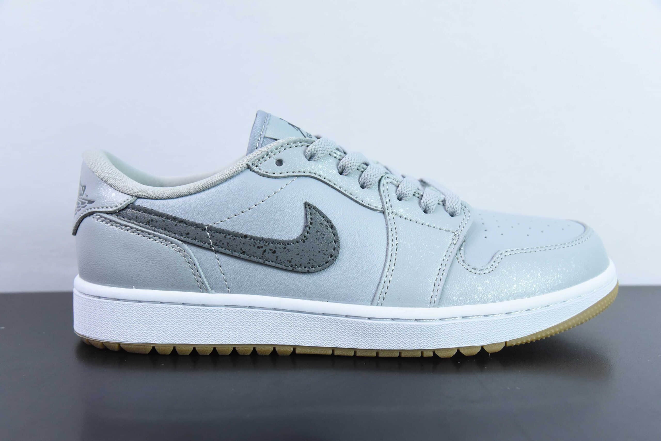 乔丹Air Jordan 1 Low GolfGolf Wolf Grey GumAJ1皮革狼灰生胶底高尔夫版系列低帮经典复古文化休闲运动鞋纯原版本 货号:DD9315-006