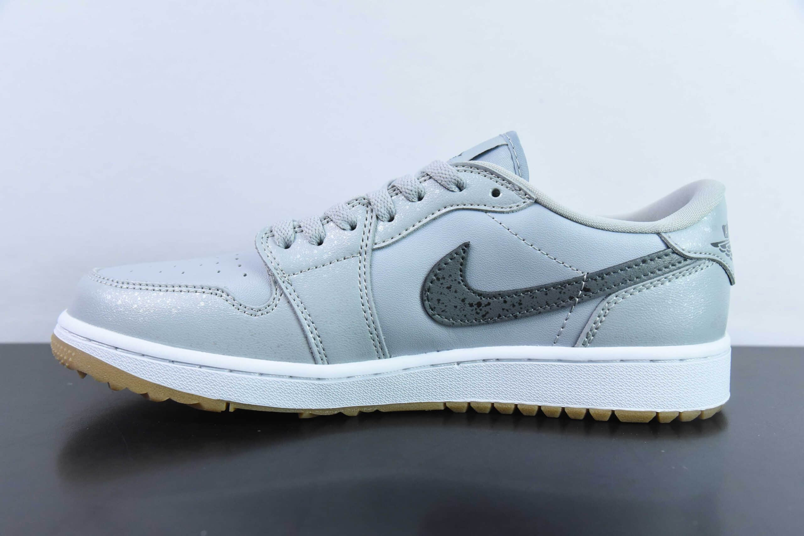 乔丹Air Jordan 1 Low GolfGolf Wolf Grey GumAJ1皮革狼灰生胶底高尔夫版系列低帮经典复古文化休闲运动鞋纯原版本 货号:DD9315-006