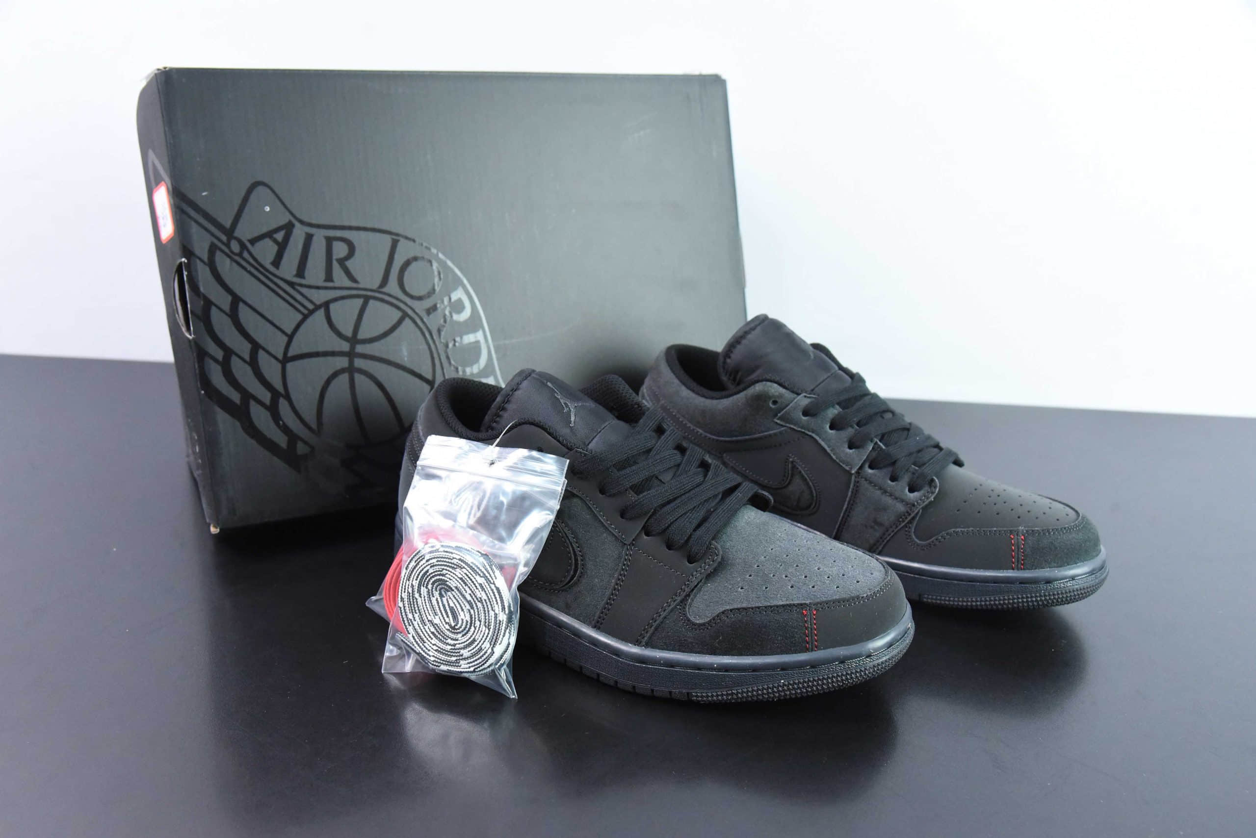 乔丹Air Jordan 1 Low AJ1黑灰脚趾低帮休闲板鞋纯原版本 货号：FD8635-001