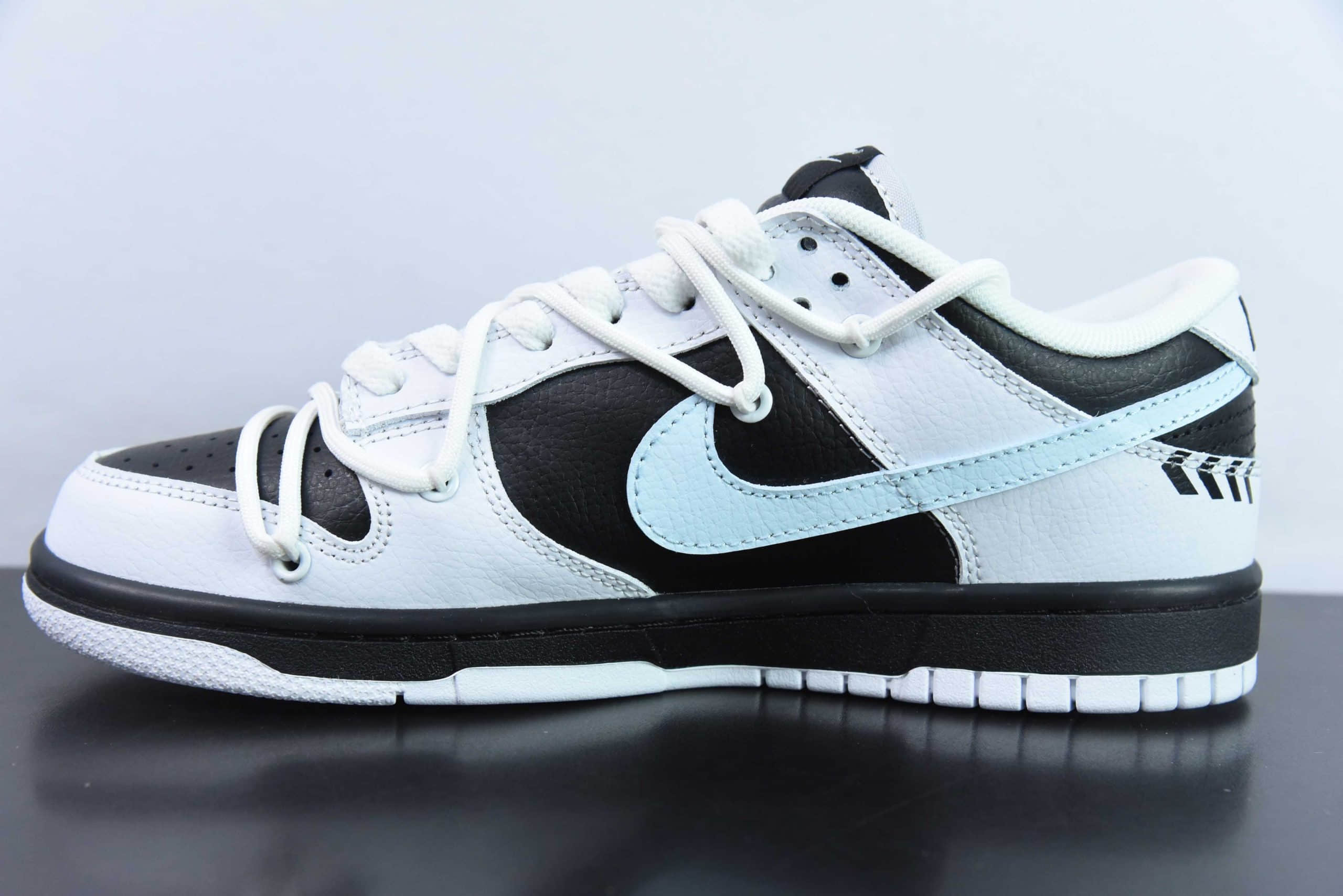 耐克Nike Dunk Low Reverse Panda 极速赛车黑白熊猫涂鸦撞色SB绑带低帮休闲板鞋纯原版本 货号:FD9064-011