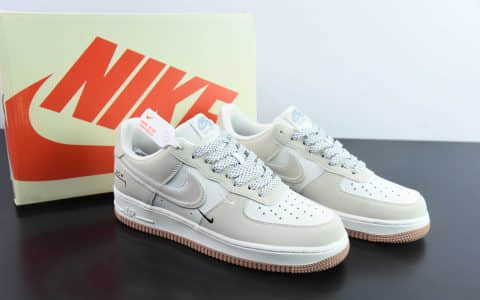 耐克Nike Air Force 1'07 Low 联名定制款卡其灰三勾空军一号低帮休闲板鞋纯原版本 货号:AC-639811