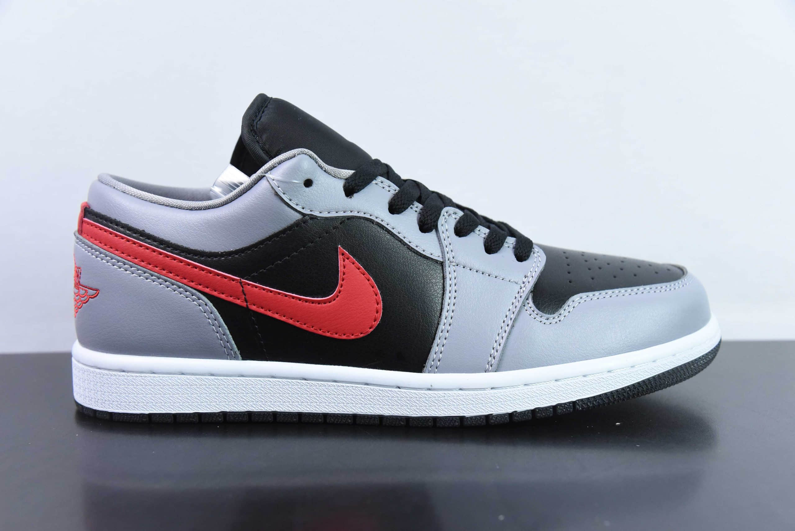 乔丹Air Jordan 1 Low黑灰红AJ1低帮休闲板鞋纯原版本 货号：FZ4183-002