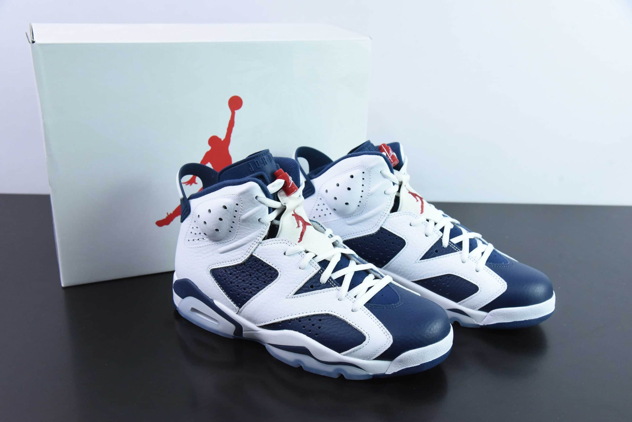 乔丹Air Jordan AJ6 Retro 奥运白蓝高帮男子文化篮球鞋纯原版本 货号:384664-130