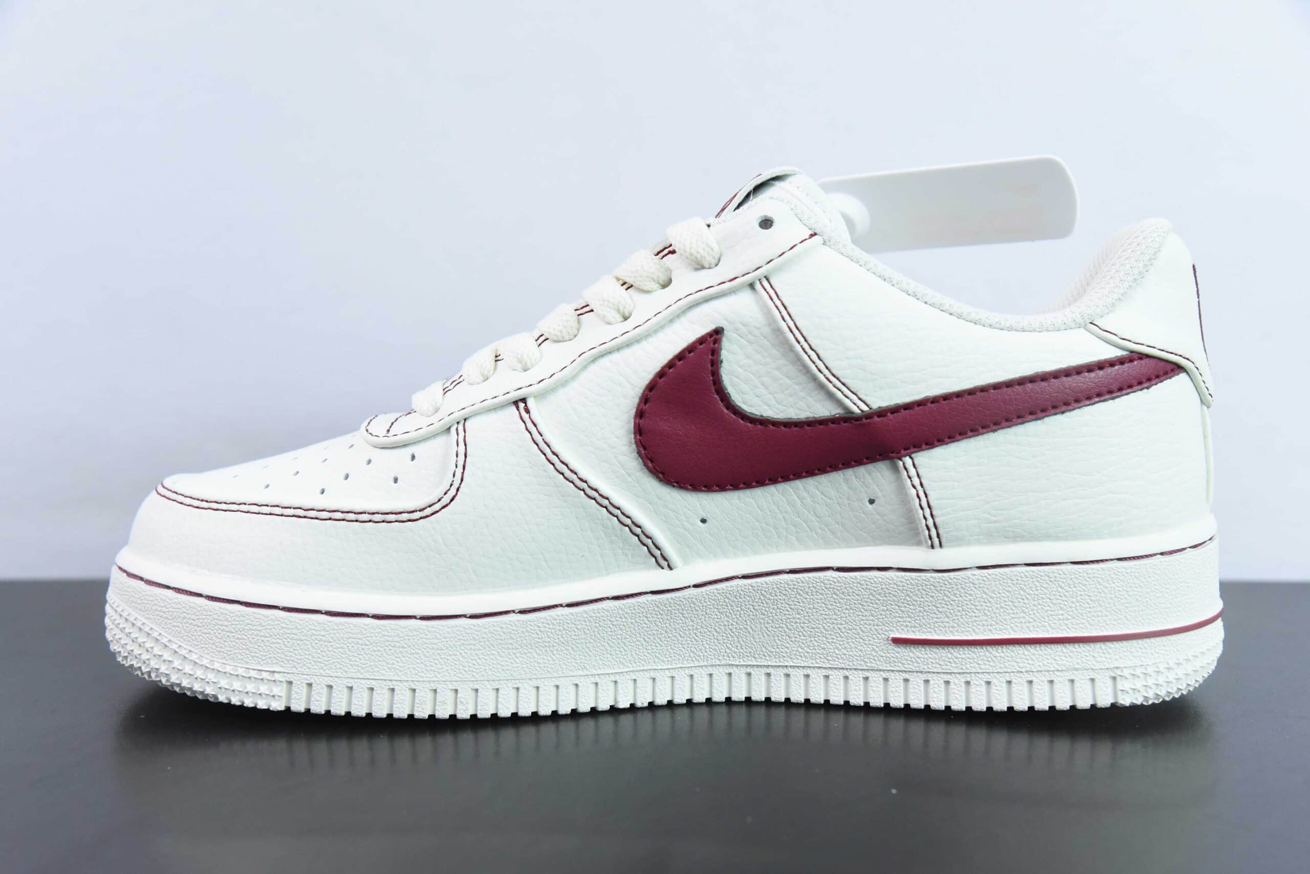 耐克Nike Vlone x Nk Air Force 1'07 Low 联名酒红空军一号低帮休闲板鞋纯原版本 货号:AA5360-010