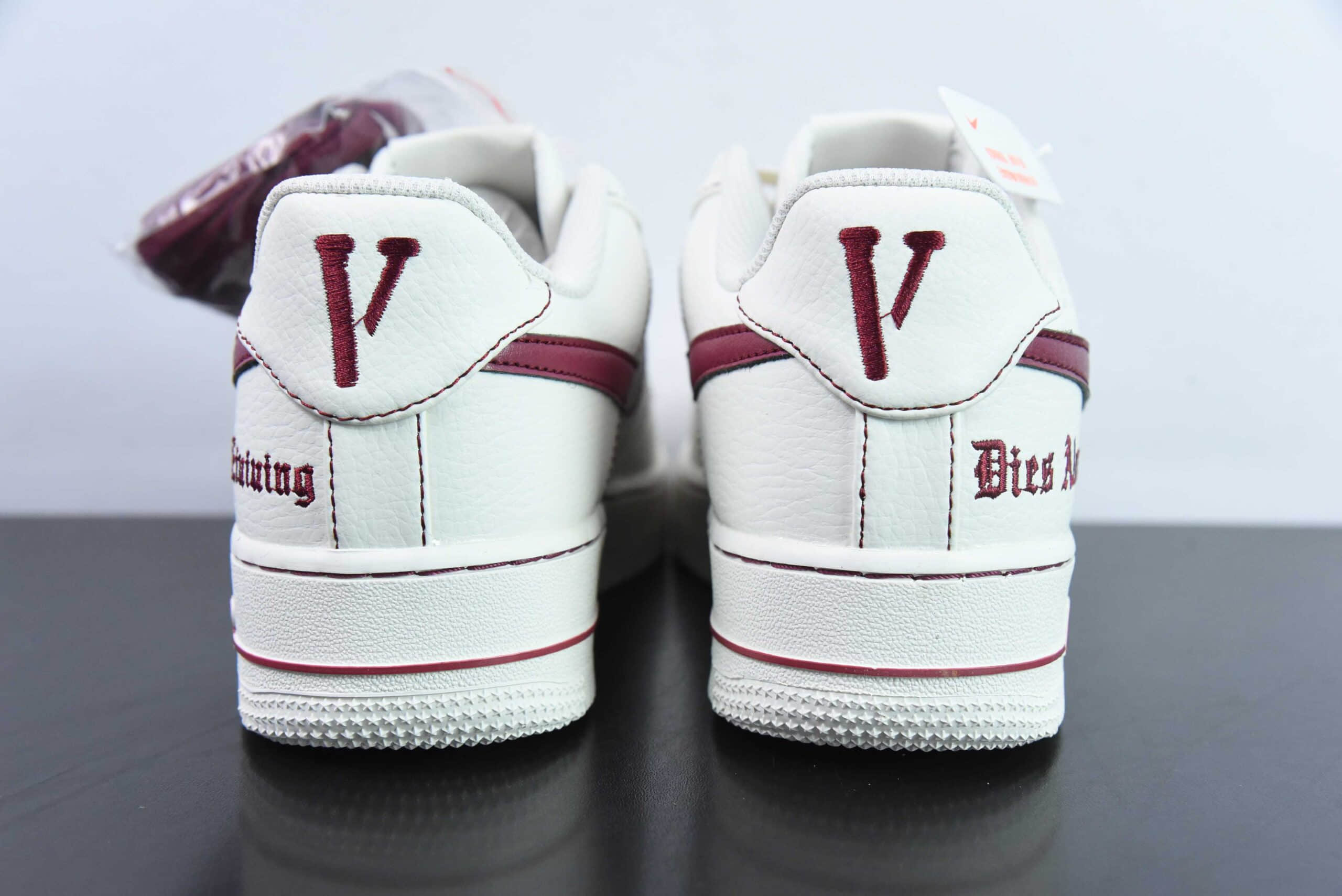 耐克Nike Vlone x Nk Air Force 1'07 Low 联名酒红空军一号低帮休闲板鞋纯原版本 货号:AA5360-010