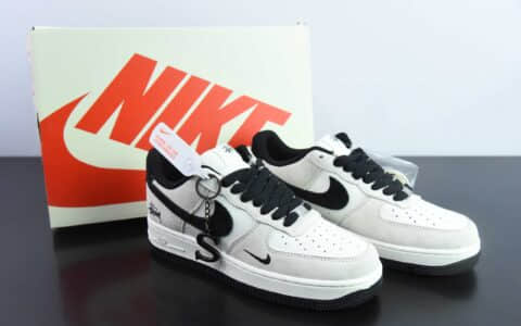 耐克NIke Air Force 1 '07 Low “斯图西联名米灰黑猪八”空军一号低帮休闲板鞋纯原版本 货号：HD1968-012