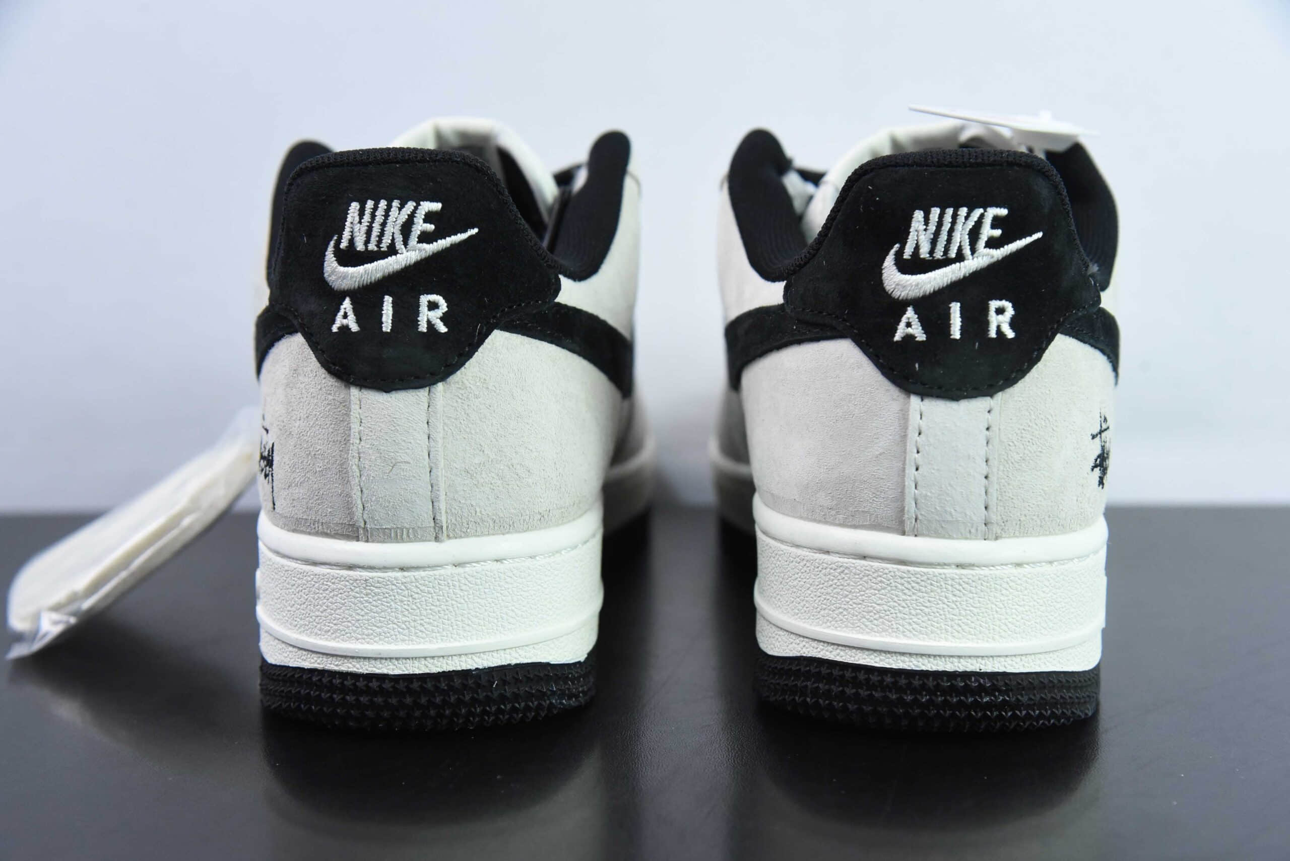 耐克NIke Air Force 1 '07 Low “斯图西联名米灰黑猪八”空军一号低帮休闲板鞋纯原版本 货号:HD1968-012