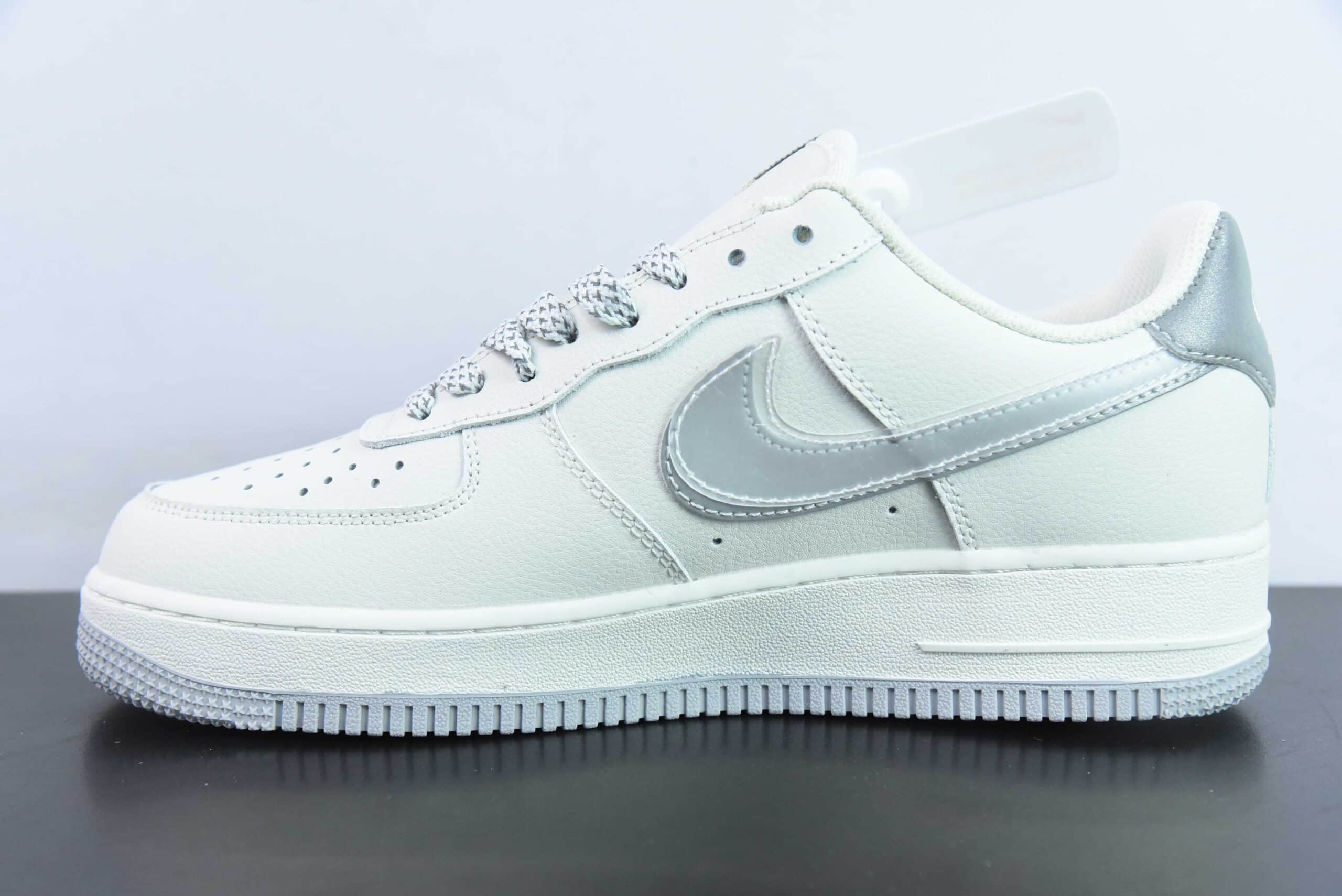 耐克Nike Air Force 1'07 Low 联名定制款白灰黑小勾空军一号低帮休闲板鞋纯原版本 货号:AC-639833