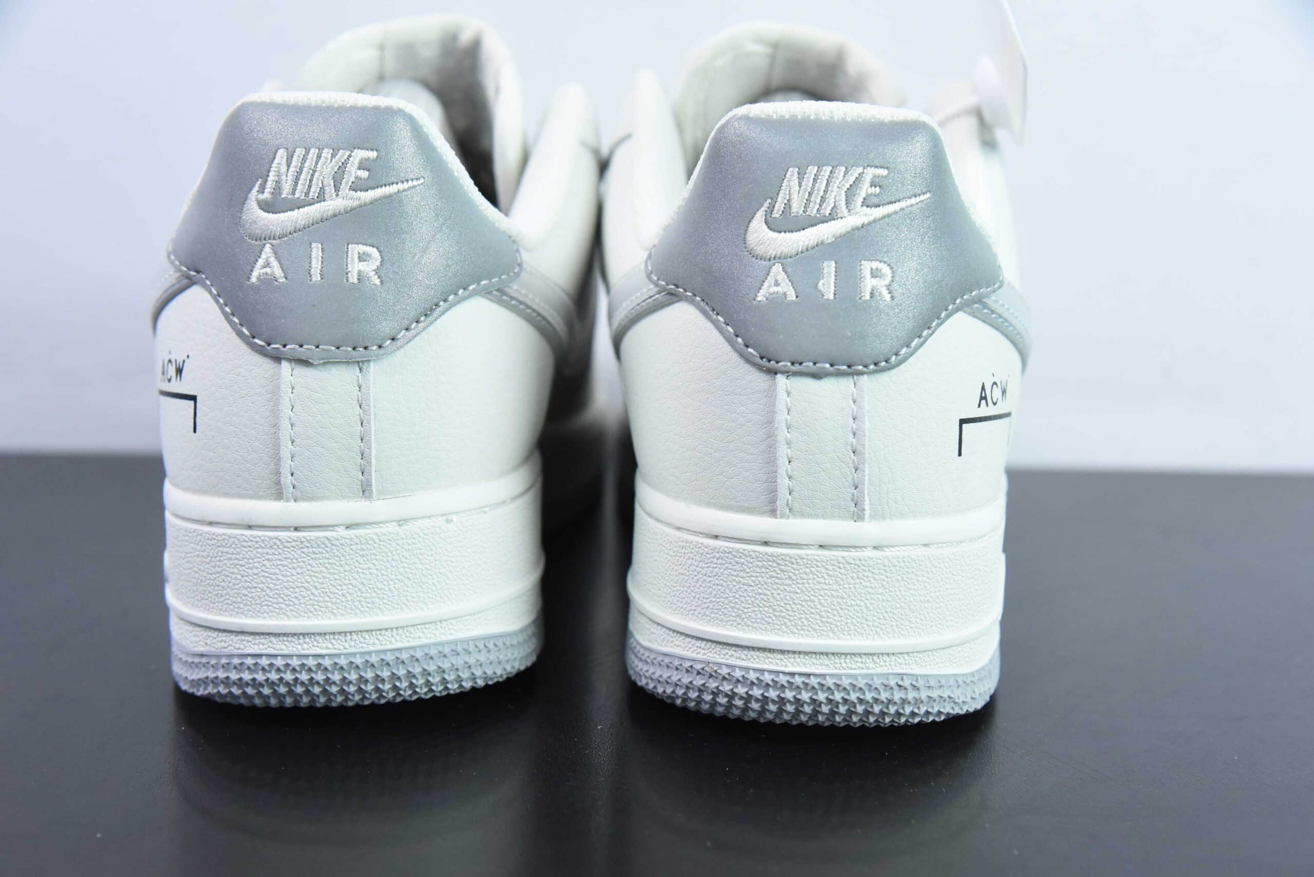 耐克Nike Air Force 1'07 Low 联名定制款白灰黑小勾空军一号低帮休闲板鞋纯原版本 货号:AC-639833