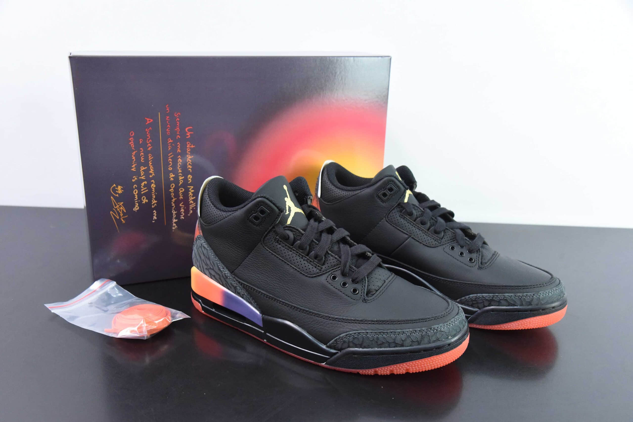 乔丹Air Jordan 3 Rio AJ3黑彩虹复古文化篮球鞋纯原版本 货号:FN0344-001