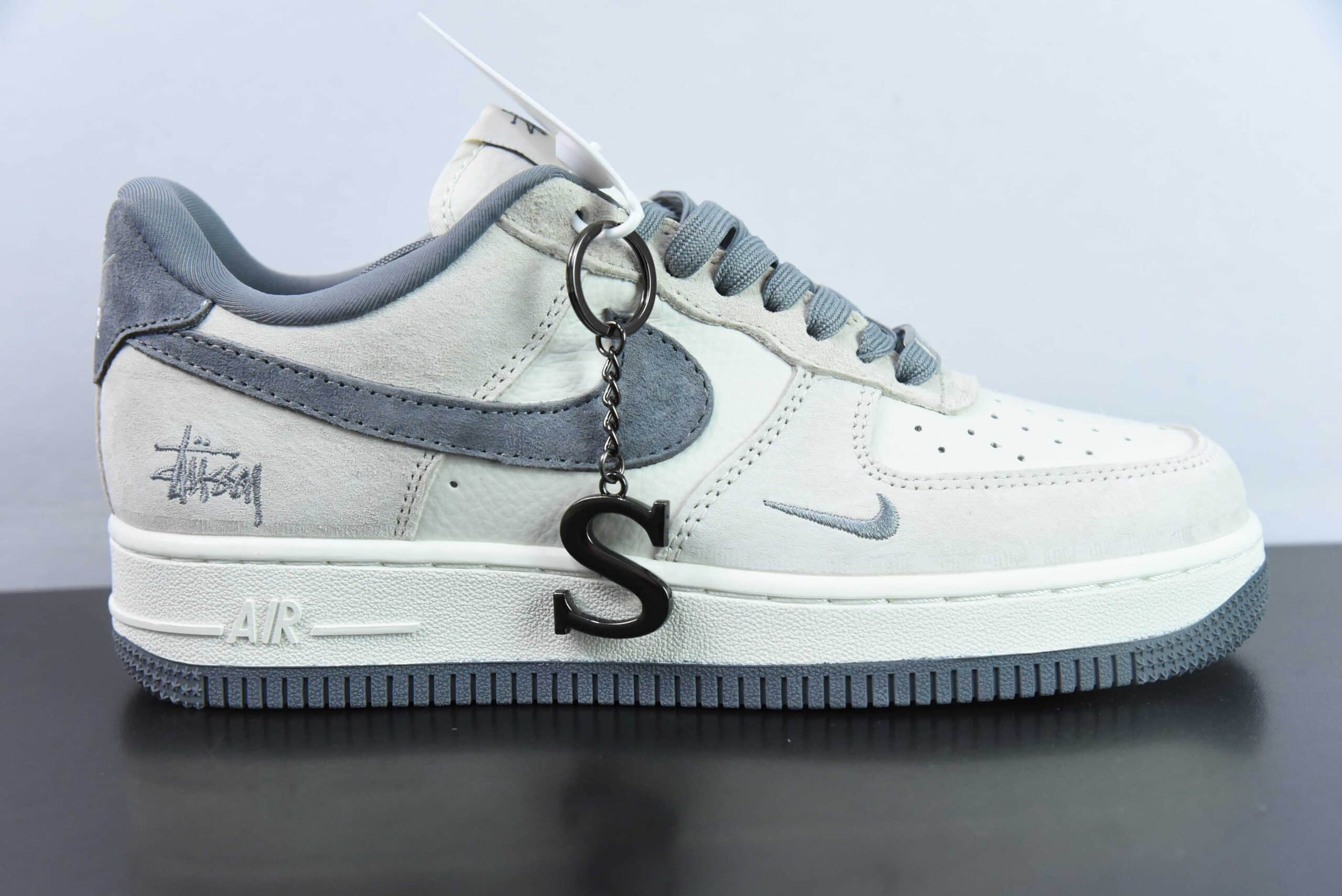 耐克NIke Air Force 1 '07 Low 斯图西联名米银灰猪八空军一号低帮休闲板鞋纯原版本 货号:HD1968-013