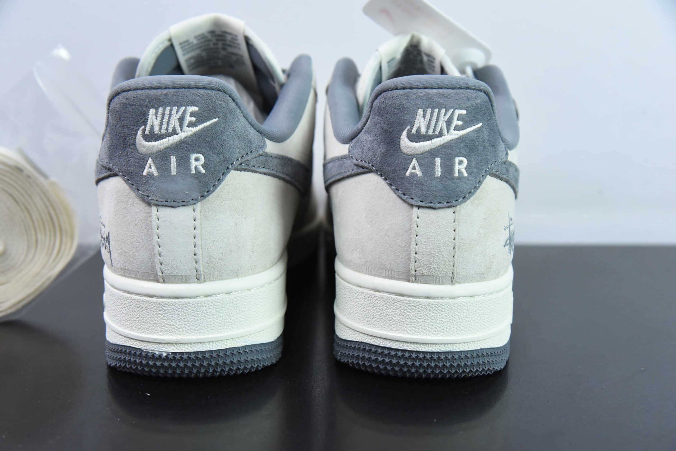 耐克NIke Air Force 1 '07 Low 斯图西联名米银灰猪八空军一号低帮休闲板鞋纯原版本 货号:HD1968-013