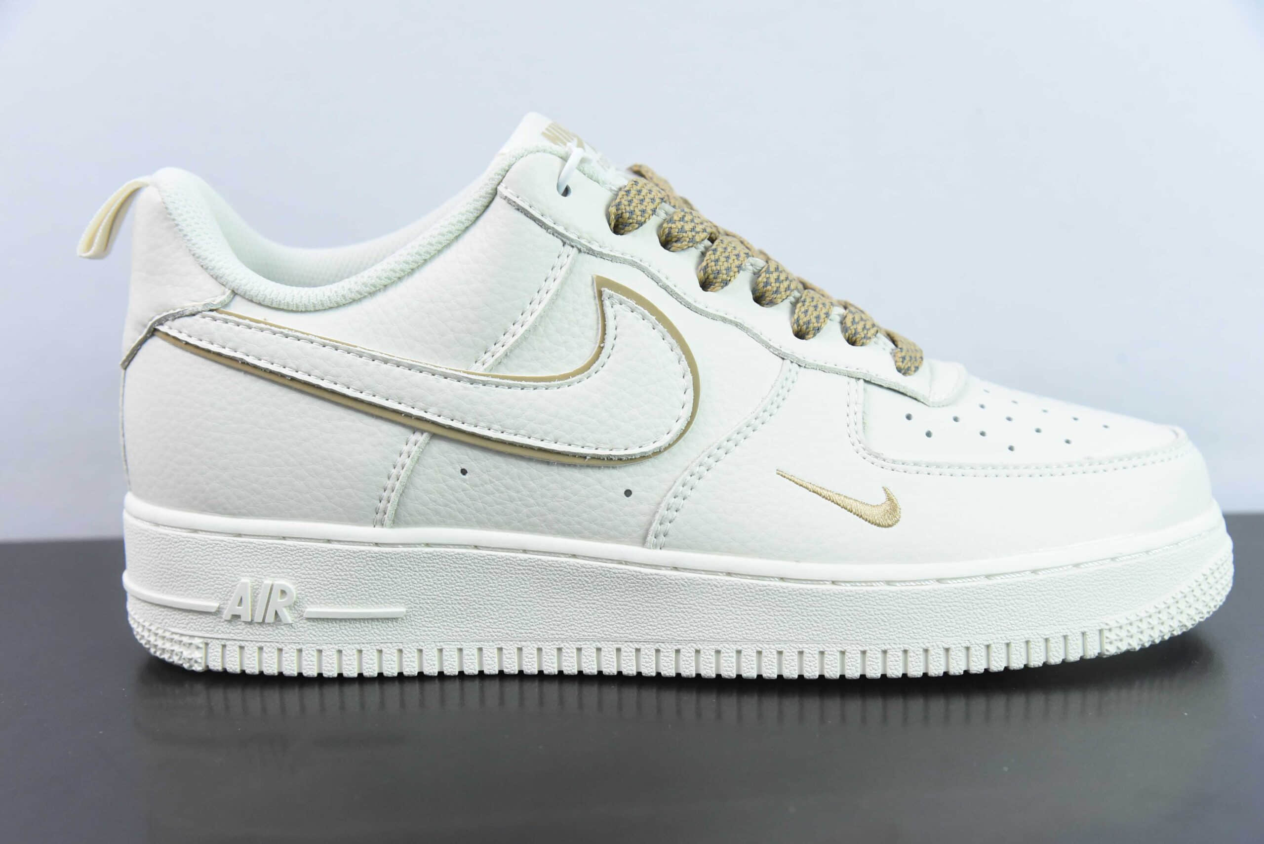 耐克Nike Air Force 1 Low '07 “经典卡其小勾”满天星低帮空军一号休闲板鞋纯原版本 货号：MJ0319-027