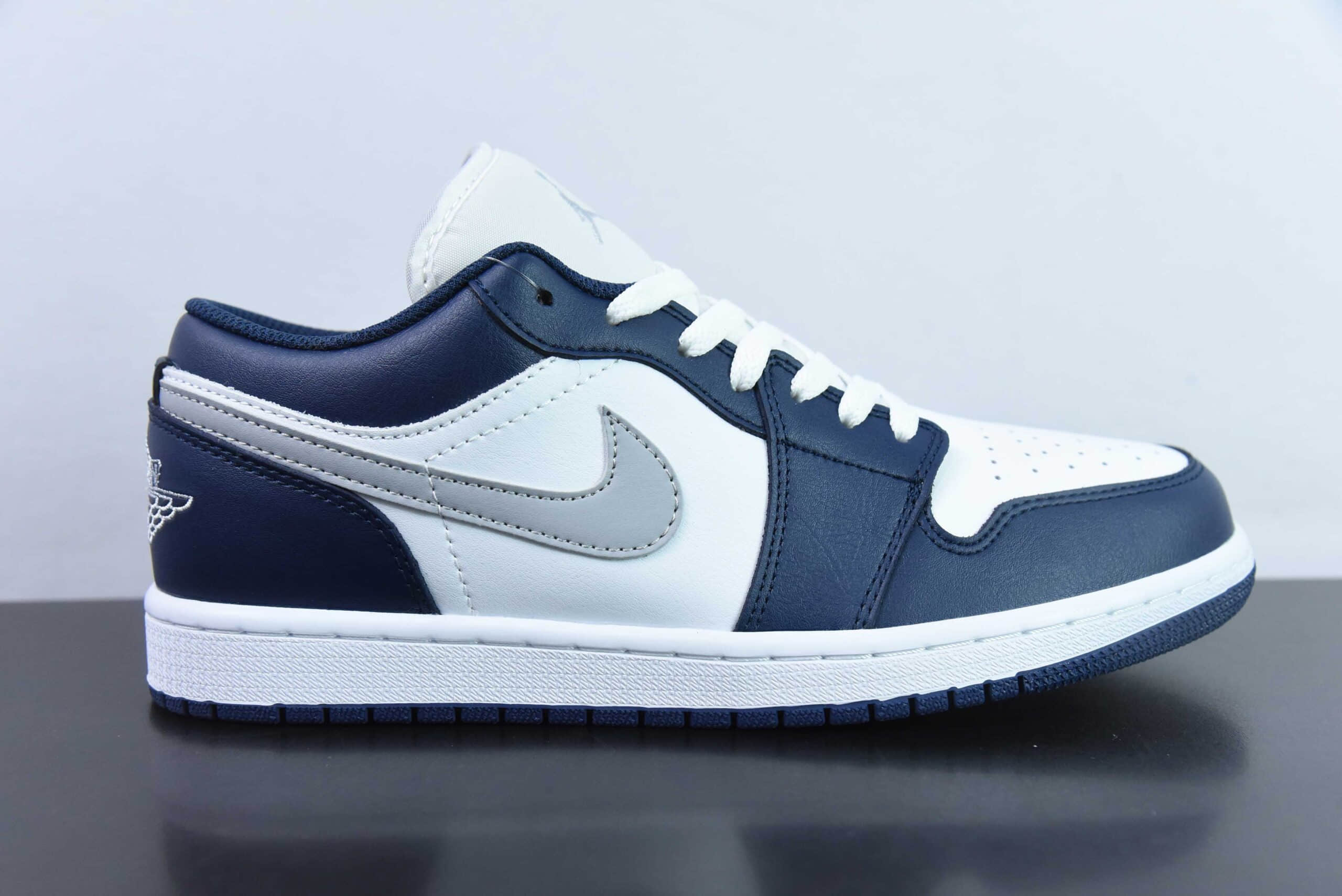 乔丹Air Jordan 1 Low AJ1白蓝灰低帮文化篮球鞋纯原版本 货号:553558-141