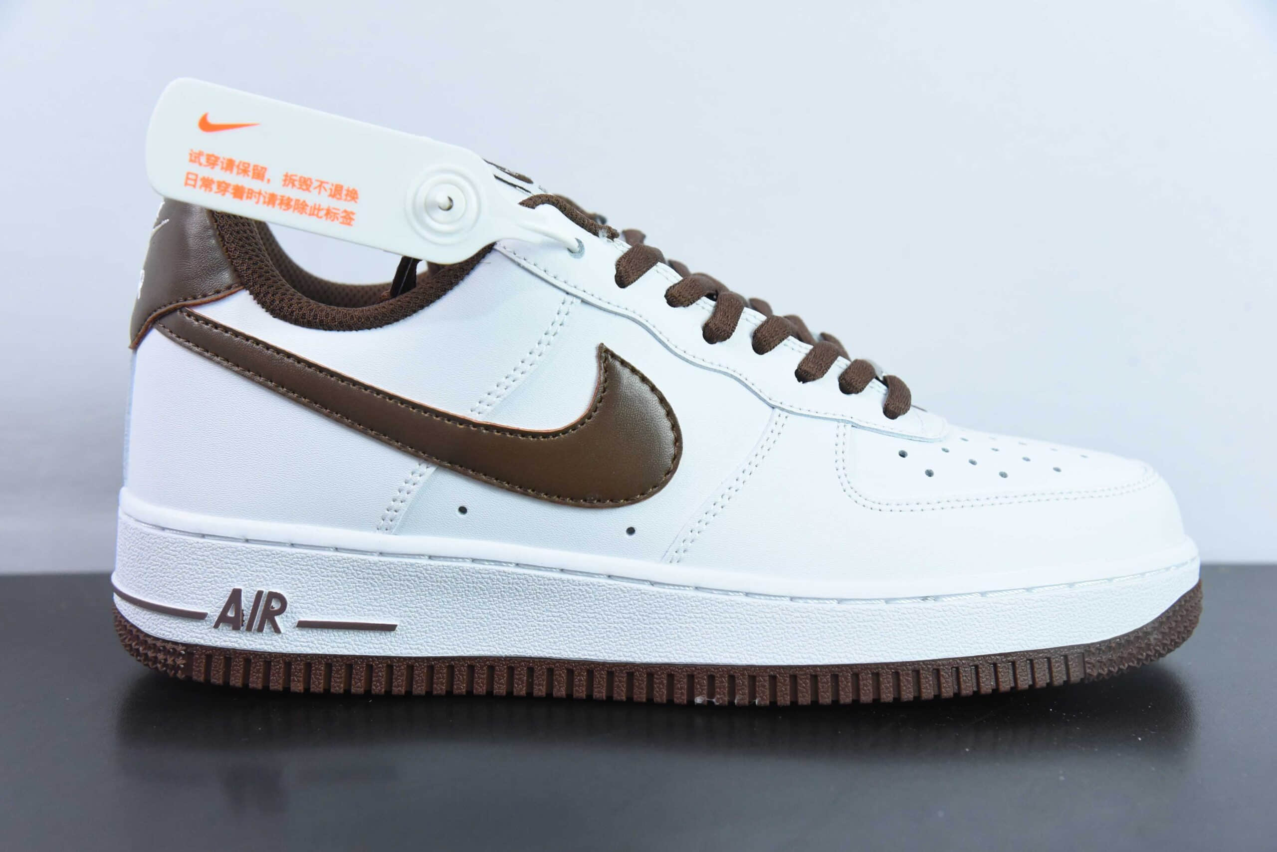 耐克Nike Air Force 1'07 Low 联名定制款白棕空军一号低帮休闲板鞋纯原版本 货号:306509-121