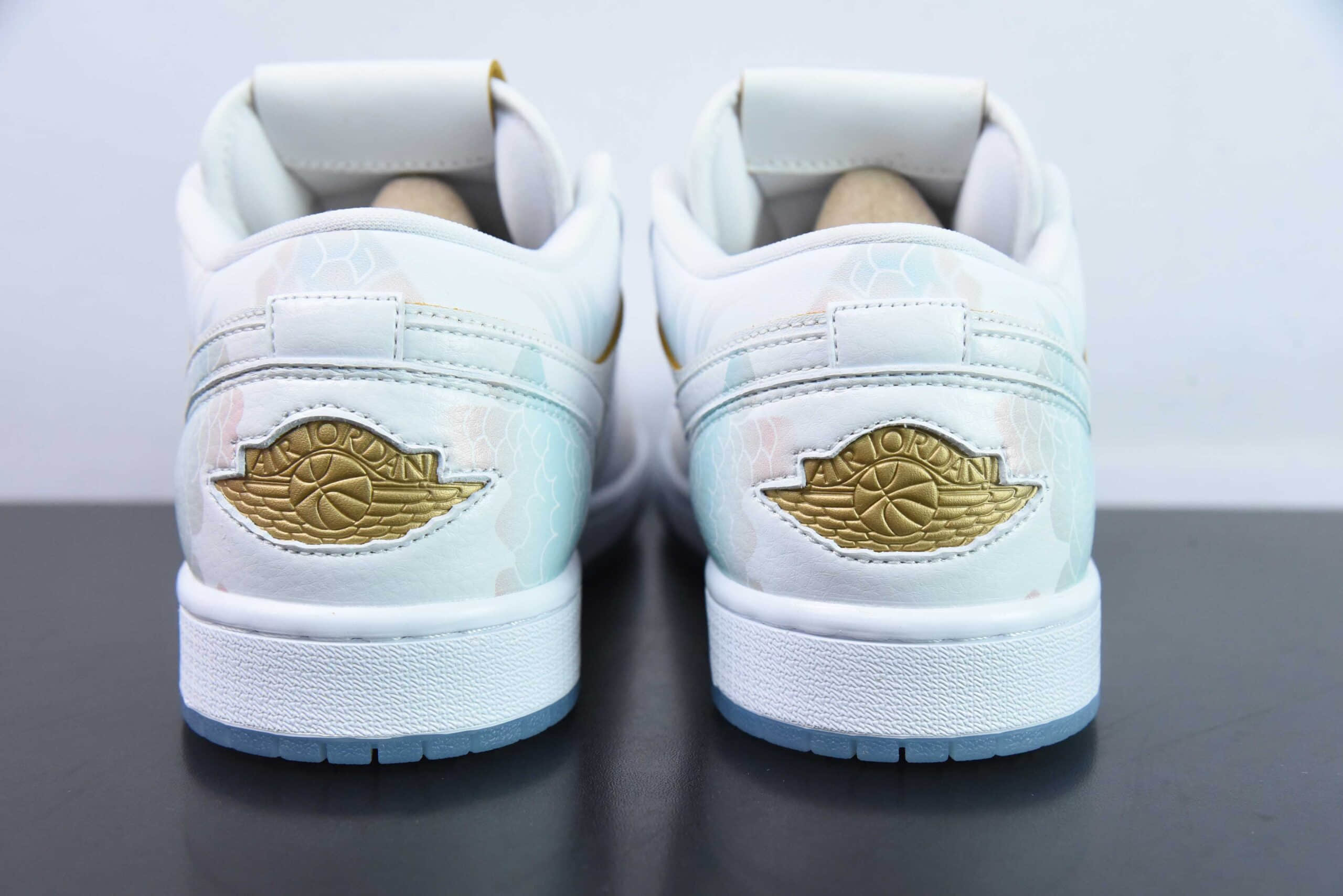 乔丹Air Jordan AJ1 Low CNY蒸汽木偶龙年限定青帘烟雨低帮复古文化篮球鞋纯原版本 货号：FN8901-164