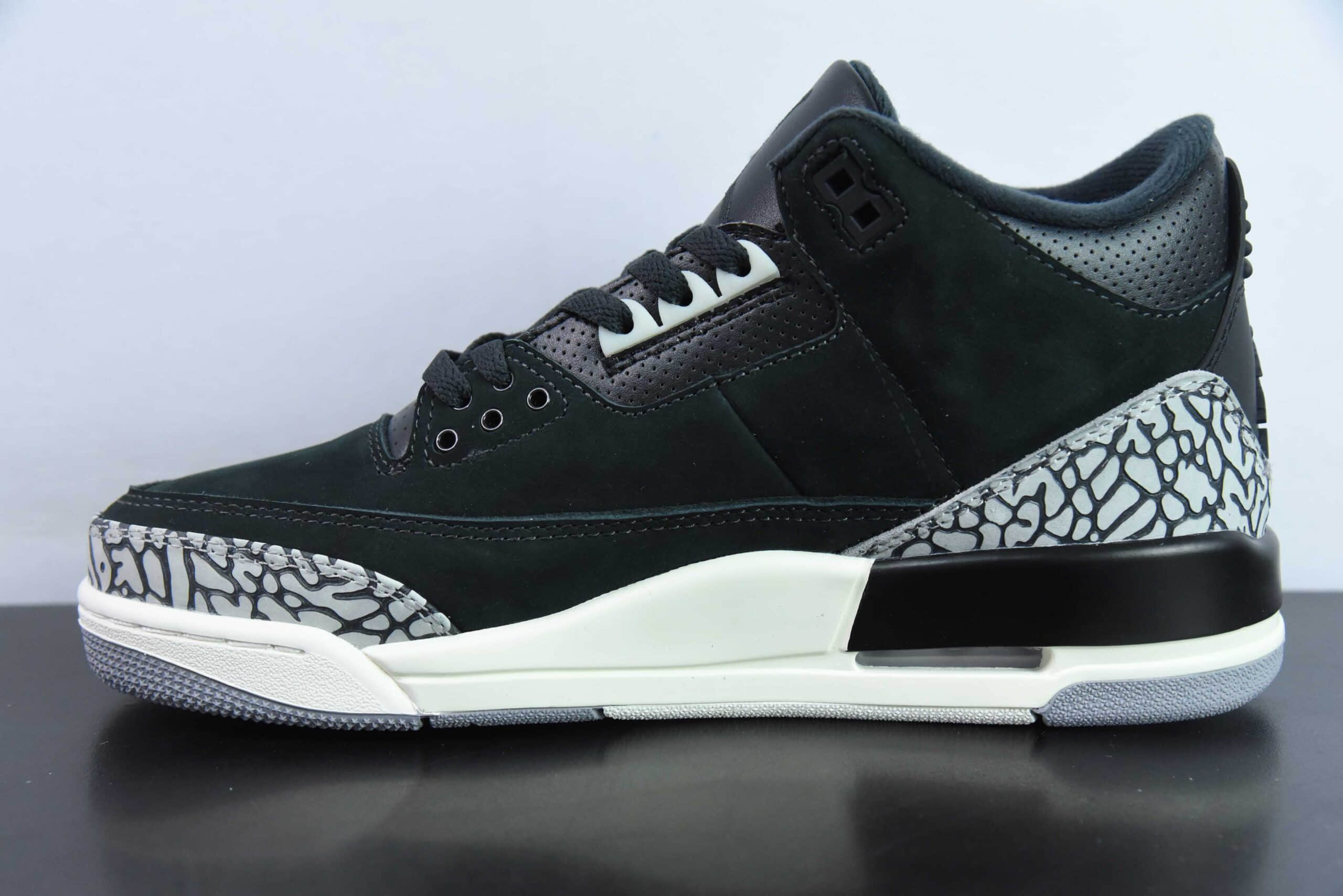 乔丹Air Jordan AJ3 Off Noir 奥利奥黑水泥2.0男子文化篮球鞋纯原版本 货号:CK9246-001