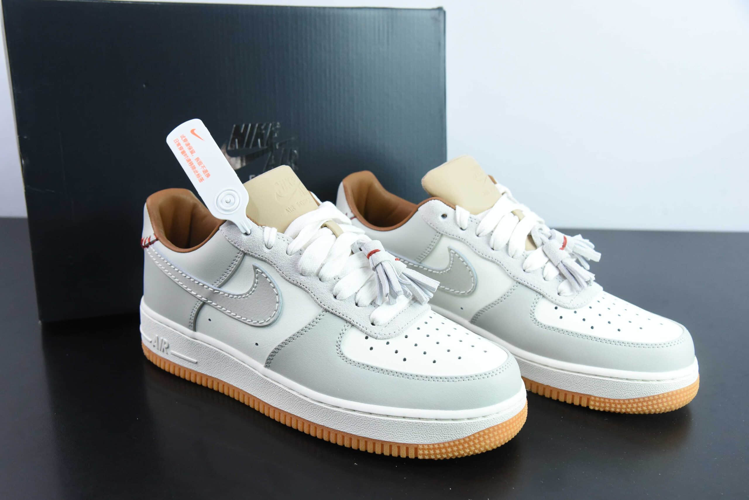 耐克Nike Air Force 1'07 Low 白灰棕空军一号低帮休闲板鞋纯原版本 货号:HF5697-001
