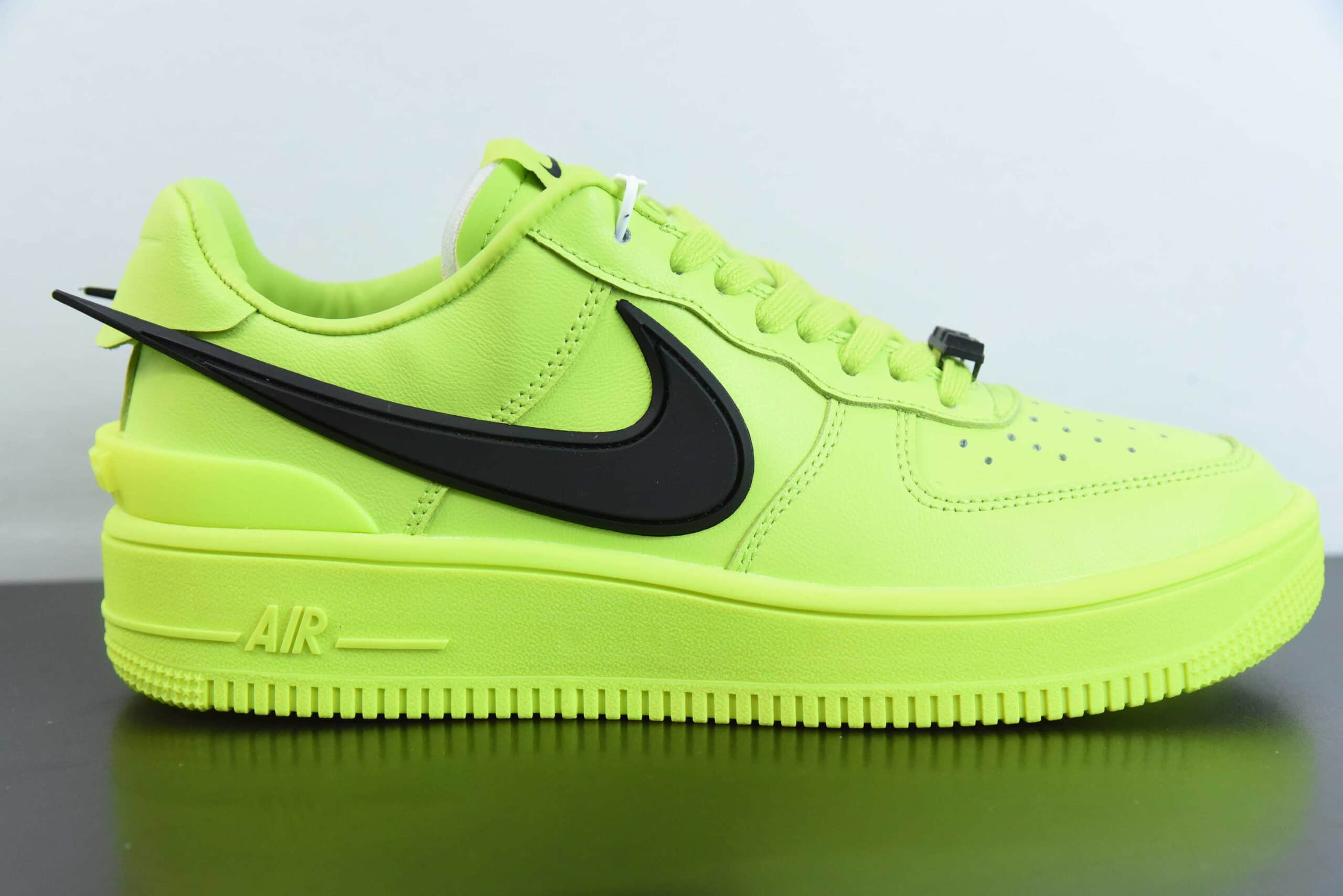 耐克Nike AMBUSH x Air Force 1 Low SP埋伏系列荧光黄黑大钩空军联名合作款低帮板鞋纯原版本 货号:DV3464-100