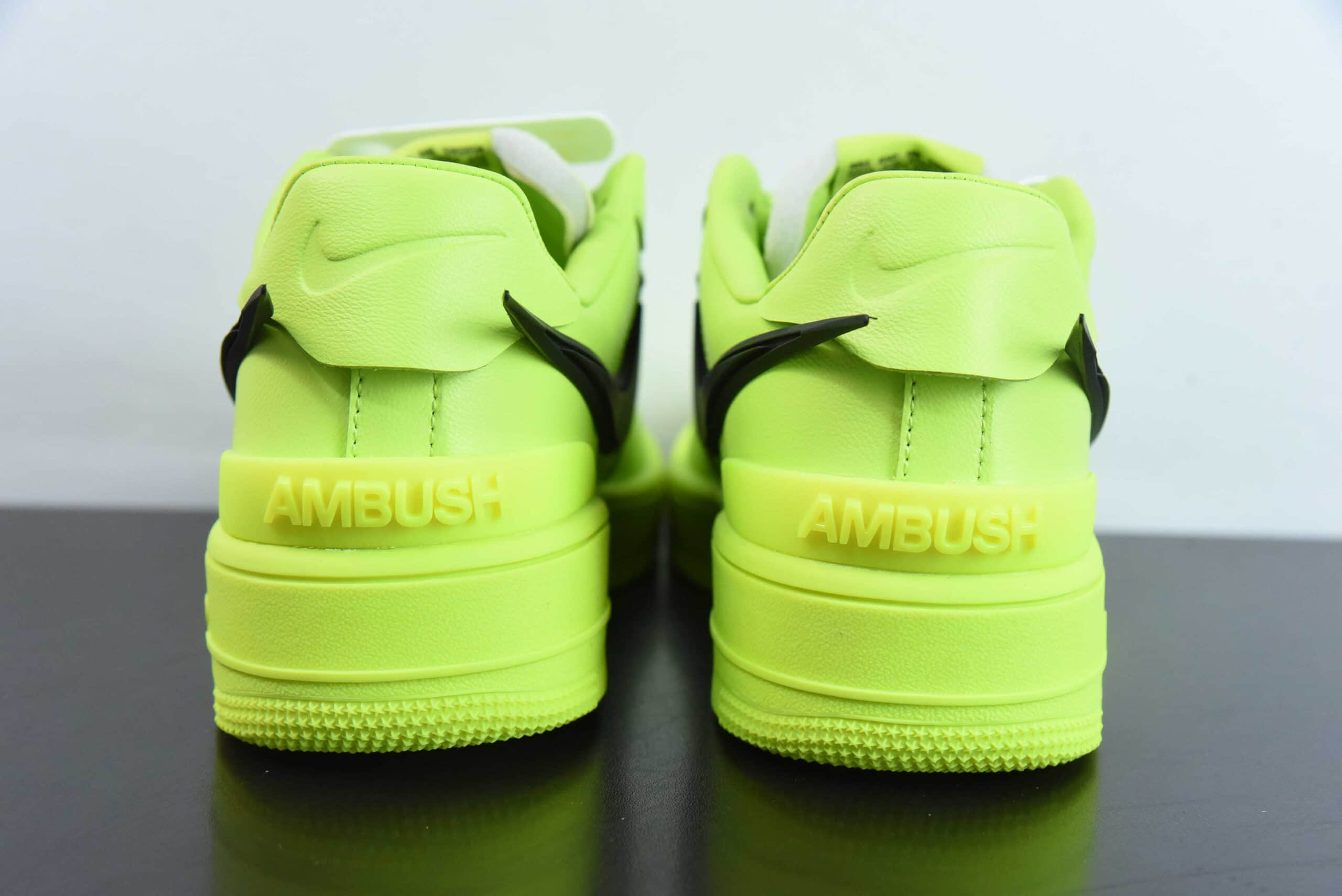 耐克Nike AMBUSH x Air Force 1 Low SP埋伏系列荧光黄黑大钩空军联名合作款低帮板鞋纯原版本 货号:DV3464-100