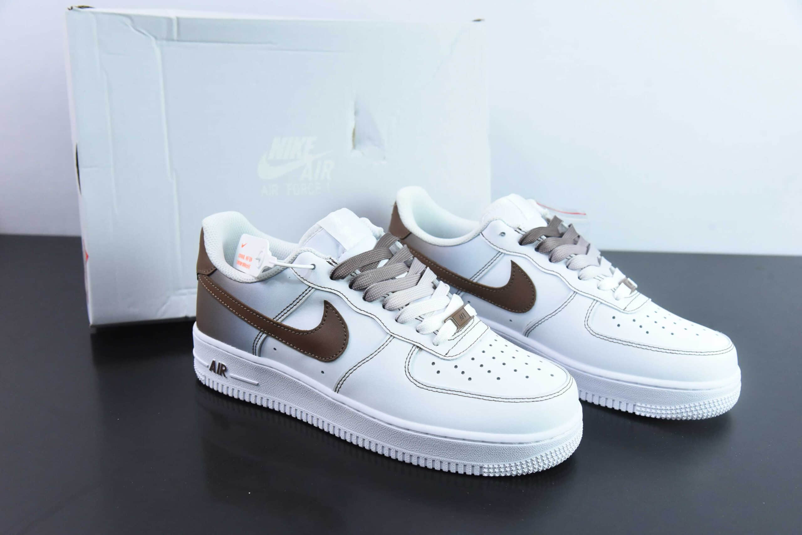 耐克Nike Air Force 1'07 Low 官方爆款定制二次元主题渐变褐勾空军一号低帮休闲板鞋纯原版本 货号:FN0366-103