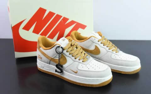 耐克Nike Air Force 1'07 Low 斯图西联名麦黄猪八空军一号低帮休闲板鞋纯原版本 货号：HD1968-020