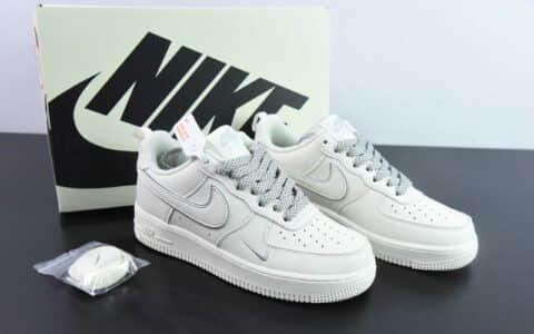 耐克Nike Air Force 1'07 Low 经典灰银小勾满天星空军一号低帮休闲板鞋纯原版本 货号：MJ0319-023