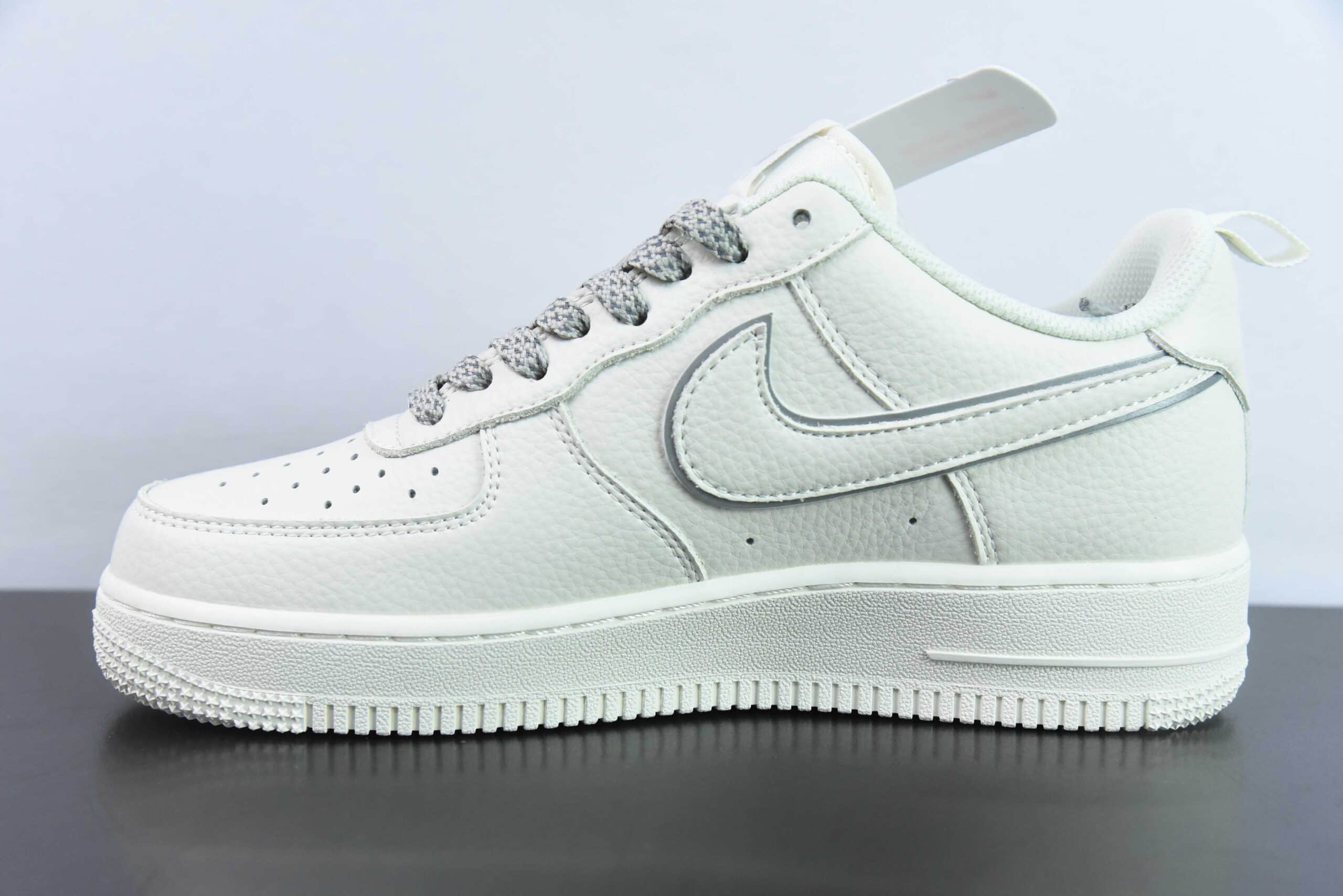 耐克Nike Air Force 1'07 Low 经典灰银小勾满天星空军一号低帮休闲板鞋纯原版本 货号：MJ0319-023