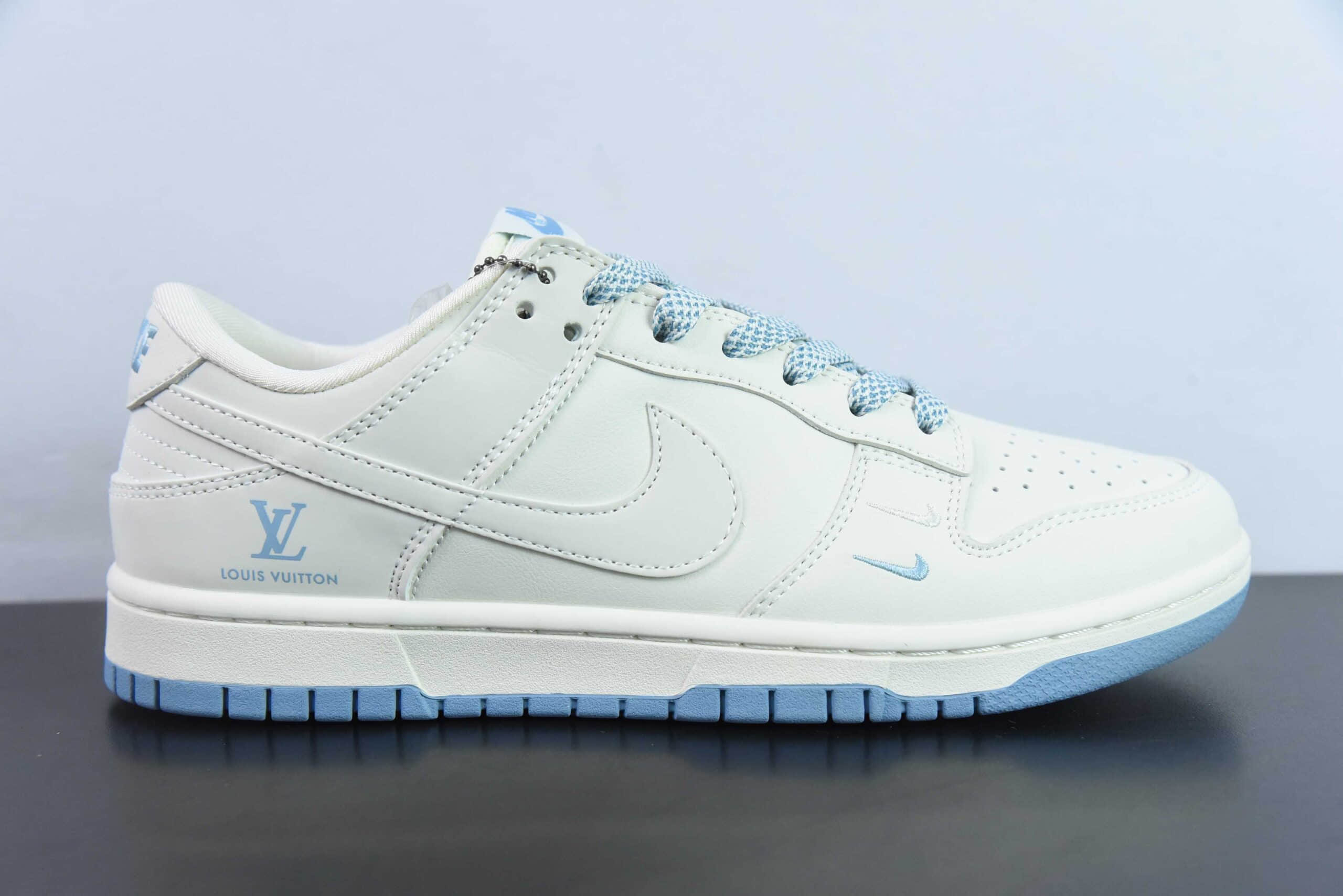 耐克 Nike SB Dunk Low LV联名米白蓝SB低帮休闲滑板鞋纯原版本 货号：XX2025-308