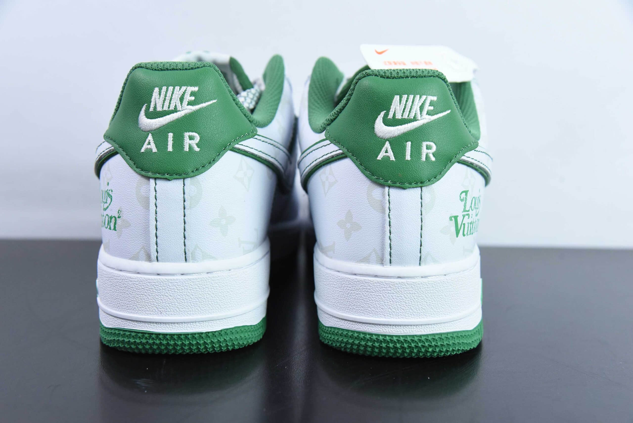耐克Nike Air Force 1 AF1白绿 LV印花空军一号低帮休闲板鞋纯原版本 货号：BS8805-603 