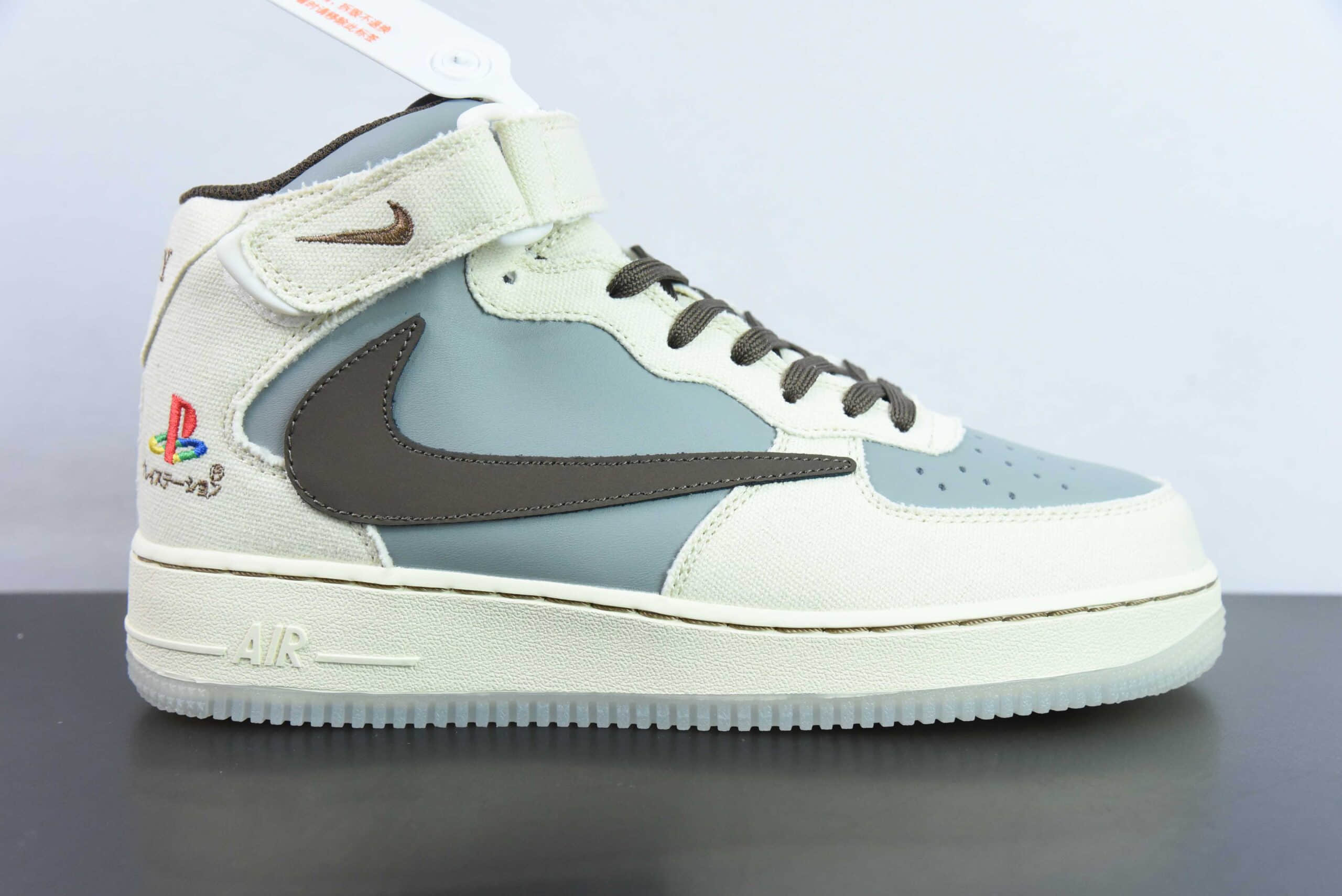 耐克Nike Travis Scott x Sony PlayStation 5 x Nk Air Force 1'07 Mid PS5 索尼联名倒钩联名款扣篮系列中帮经典百搭休闲运动板鞋纯原版本 货号:BQ5828-202