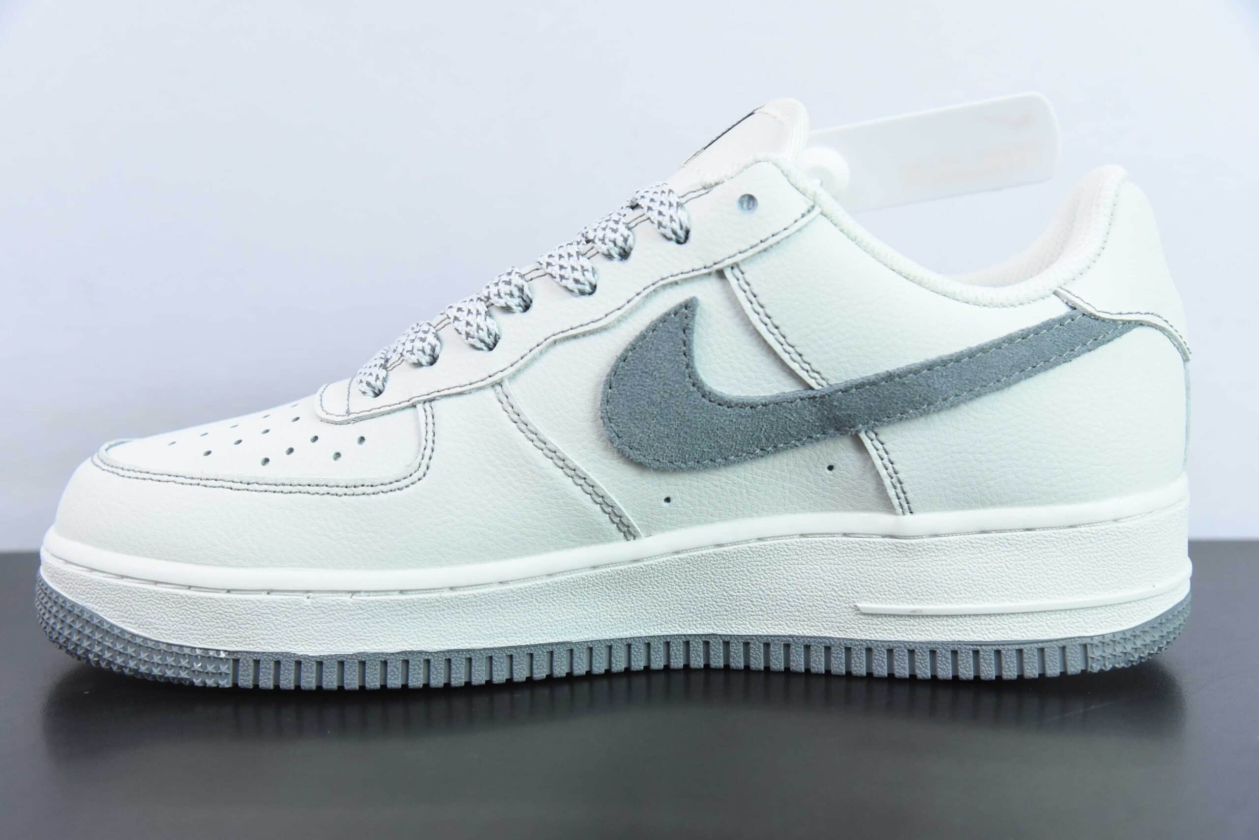 耐克Nike Air Force 1 Low 卡哈特白灰勾灰底空军一号低帮运动休闲板鞋纯原版本 货号:KH-769833
