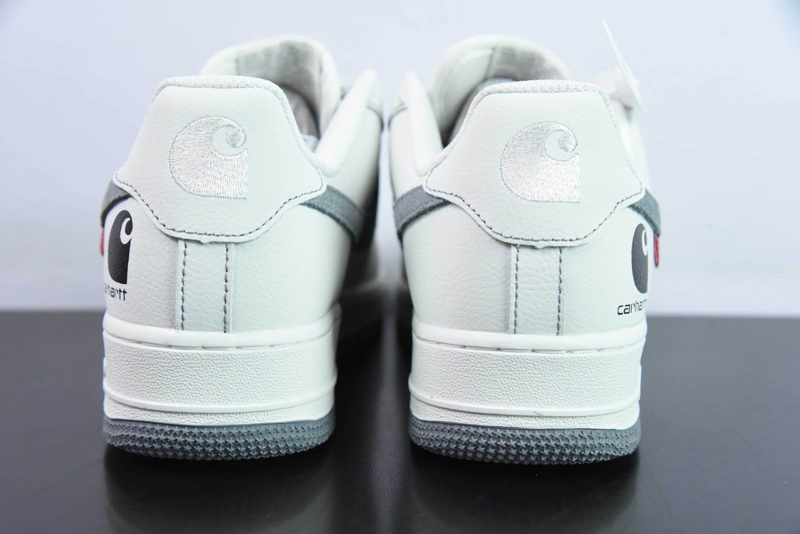 耐克Nike Air Force 1 Low 卡哈特白灰勾灰底空军一号低帮运动休闲板鞋纯原版本 货号:KH-769833