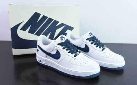 耐克Nike Air Force 1'07 Low Ladainian Tomlinson 闪电队白深蓝空军一号低帮休闲板鞋纯原版本 货号：DD0614-332