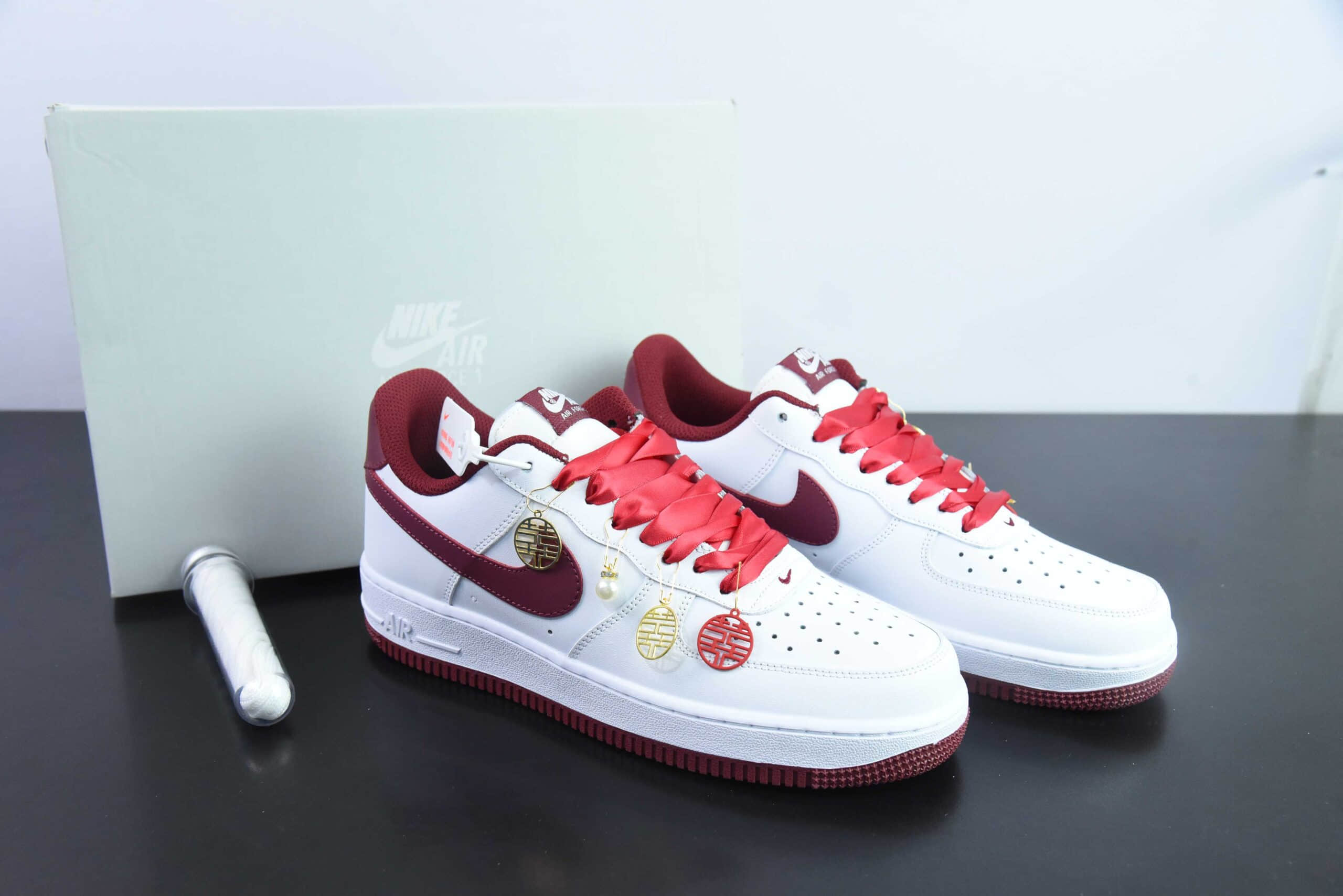 耐克Nike Air Force 1'07 Low 喜结良缘婚鞋空军一号低帮休闲板鞋纯原版本 货号:FV5948-105