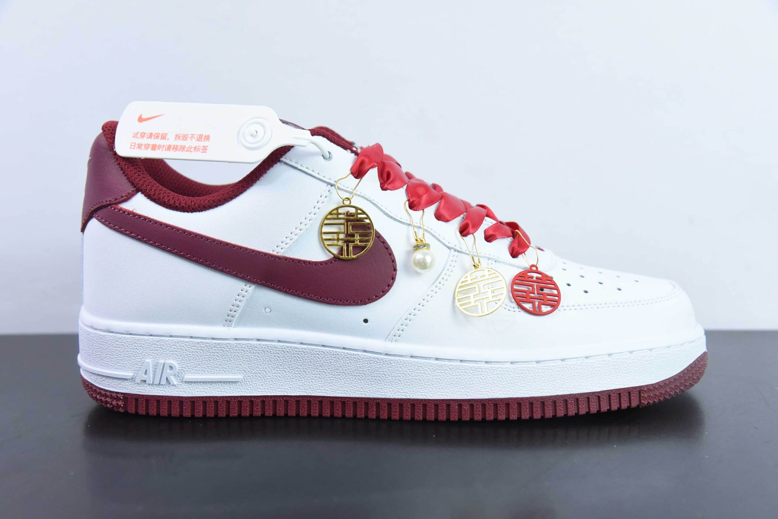 耐克Nike Air Force 1'07 Low 喜结良缘婚鞋空军一号低帮休闲板鞋纯原版本 货号:FV5948-105
